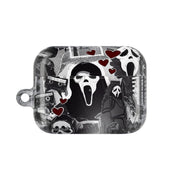 Monochrome Scream Collage AirPods Case 6