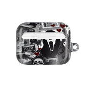 Monochrome Scream Collage AirPods Case 7