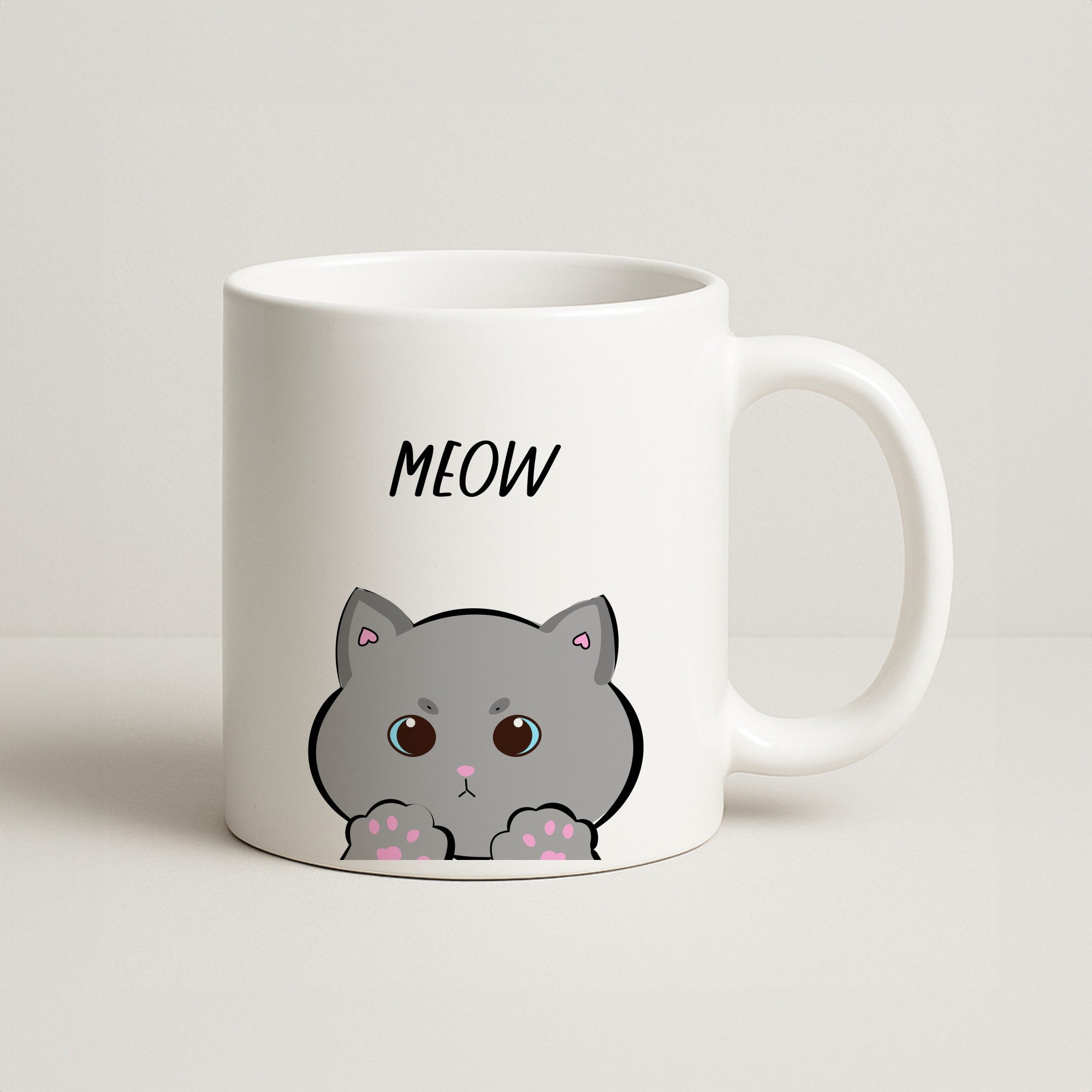 Grey Kitty - Cats Coffee Mug
