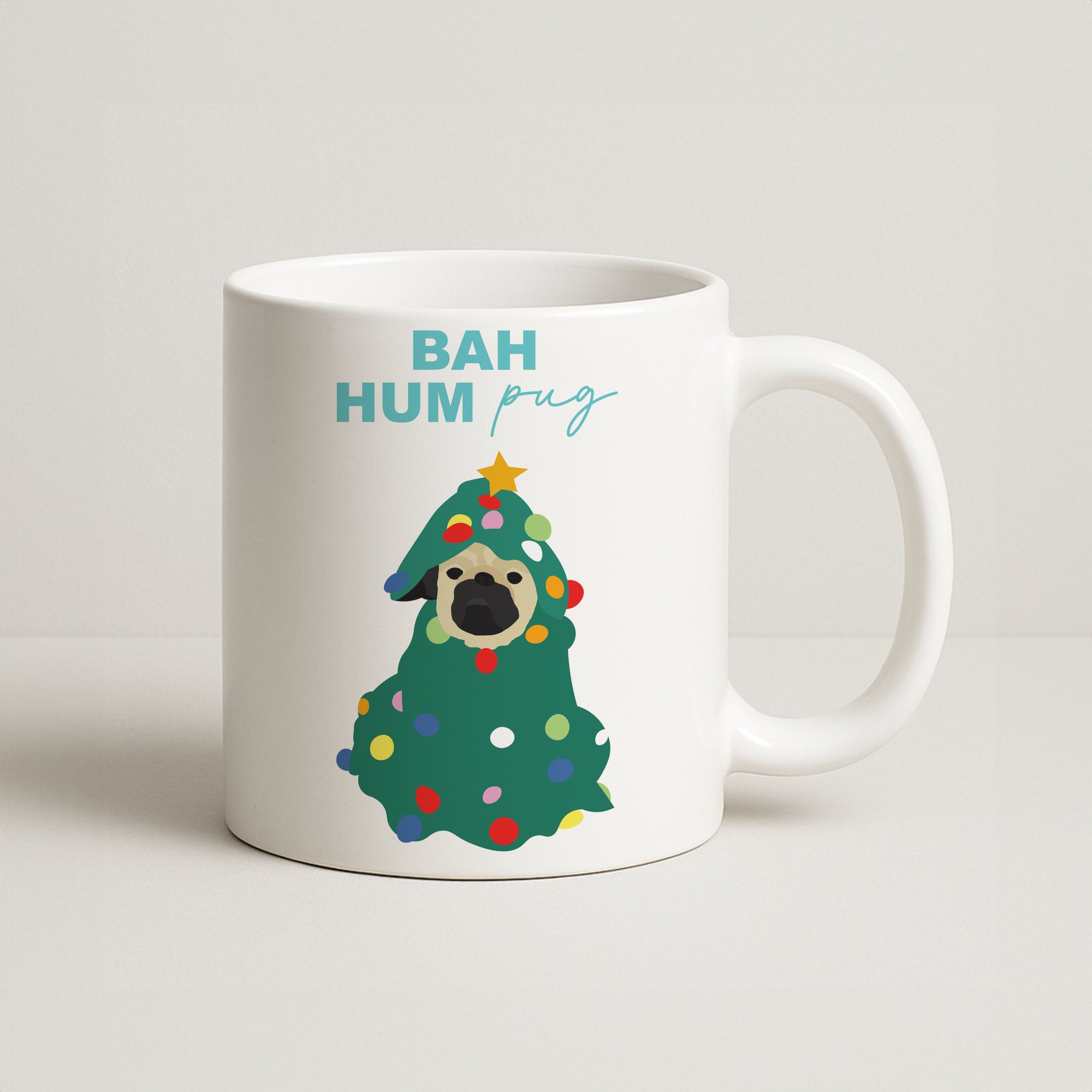 Bah Hum Pug Coffee Mug