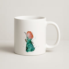 Watercolour Princess Merida Brave Fairytale Mug