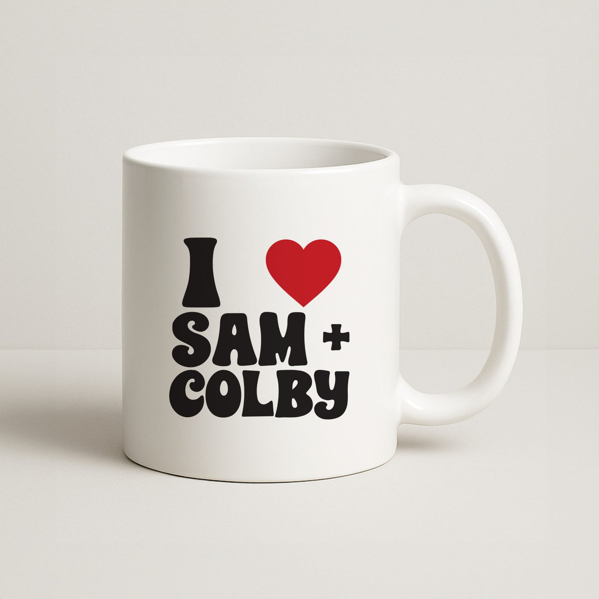I Love S & C Mug
