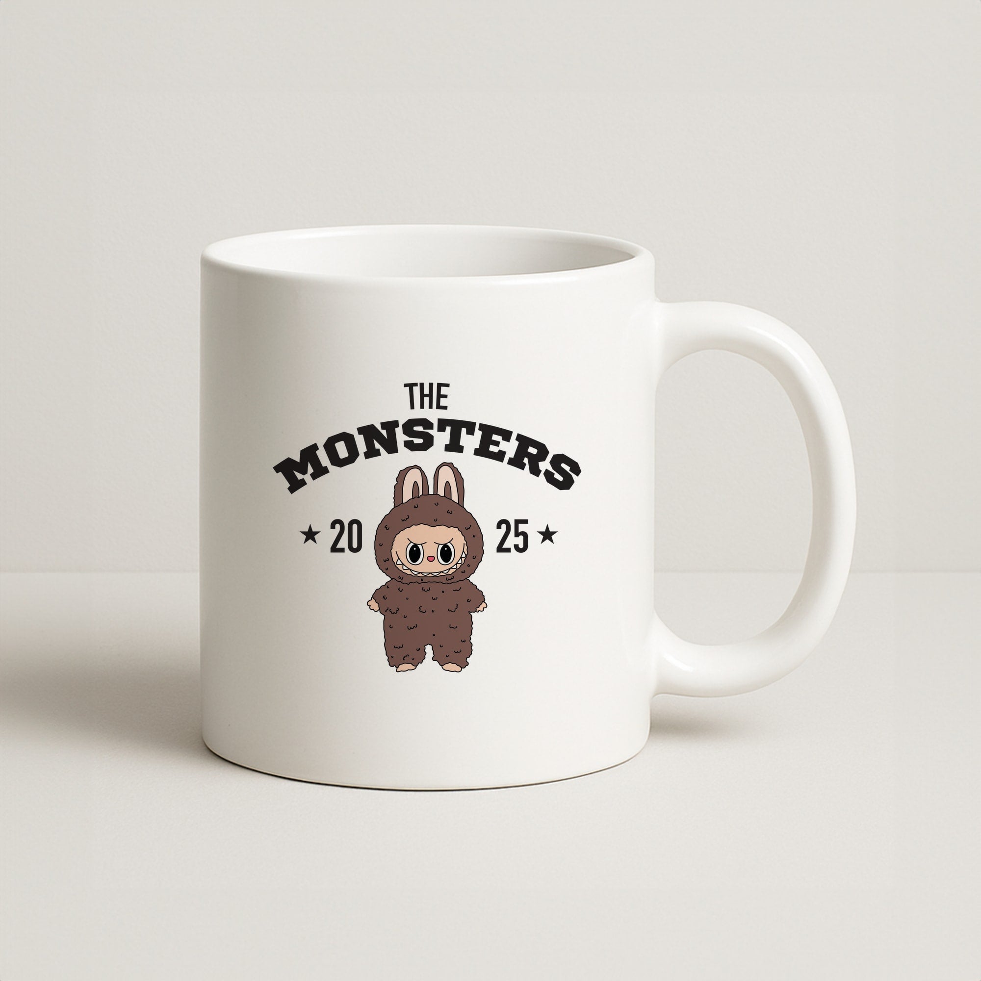 Cute Monster 2025 Biege Coffee Mug