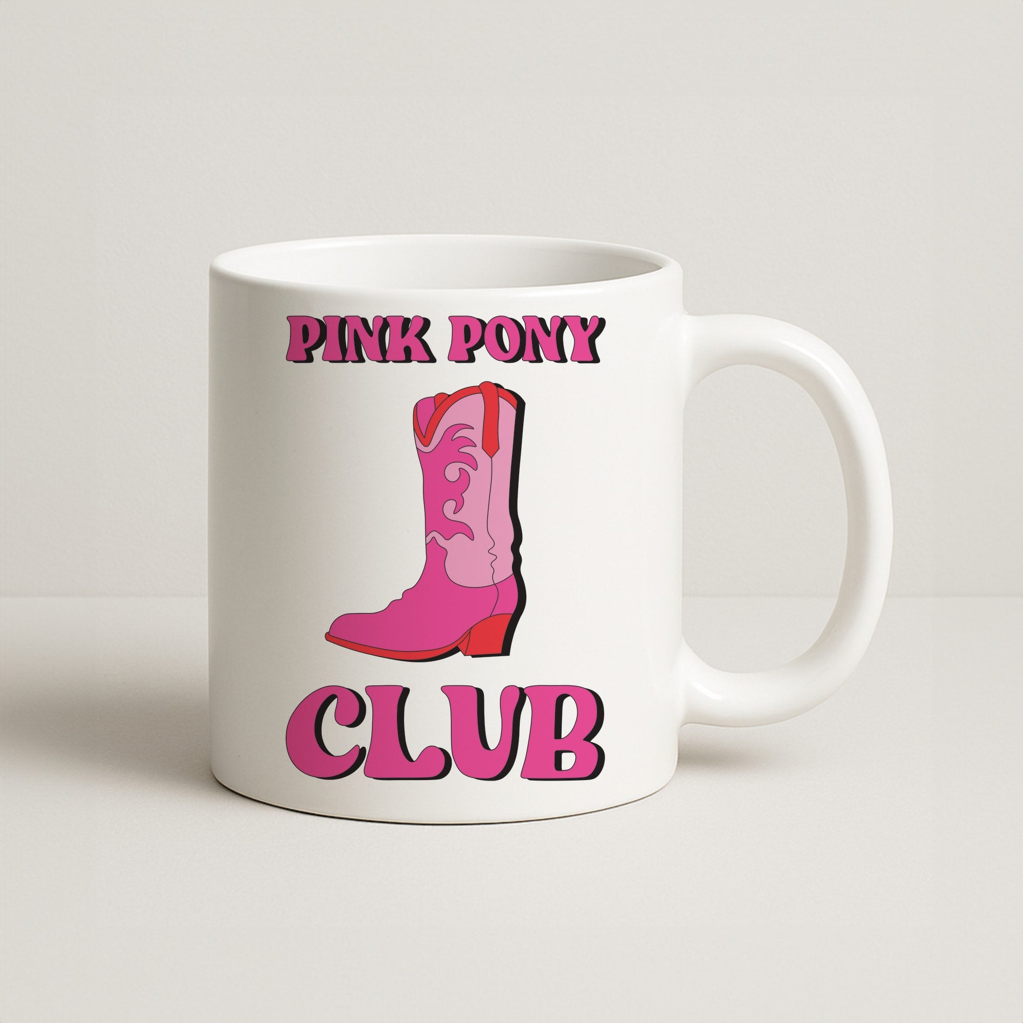 Zebra Print Pink Pony Club Coffee Mug