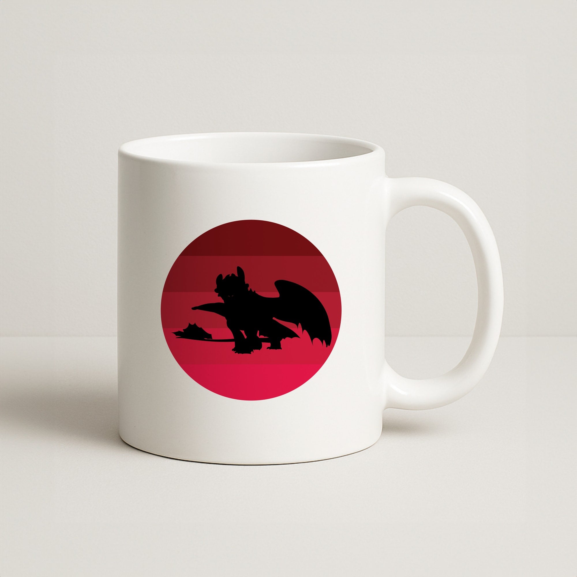 Red Sunset Dragon Coffee Mug