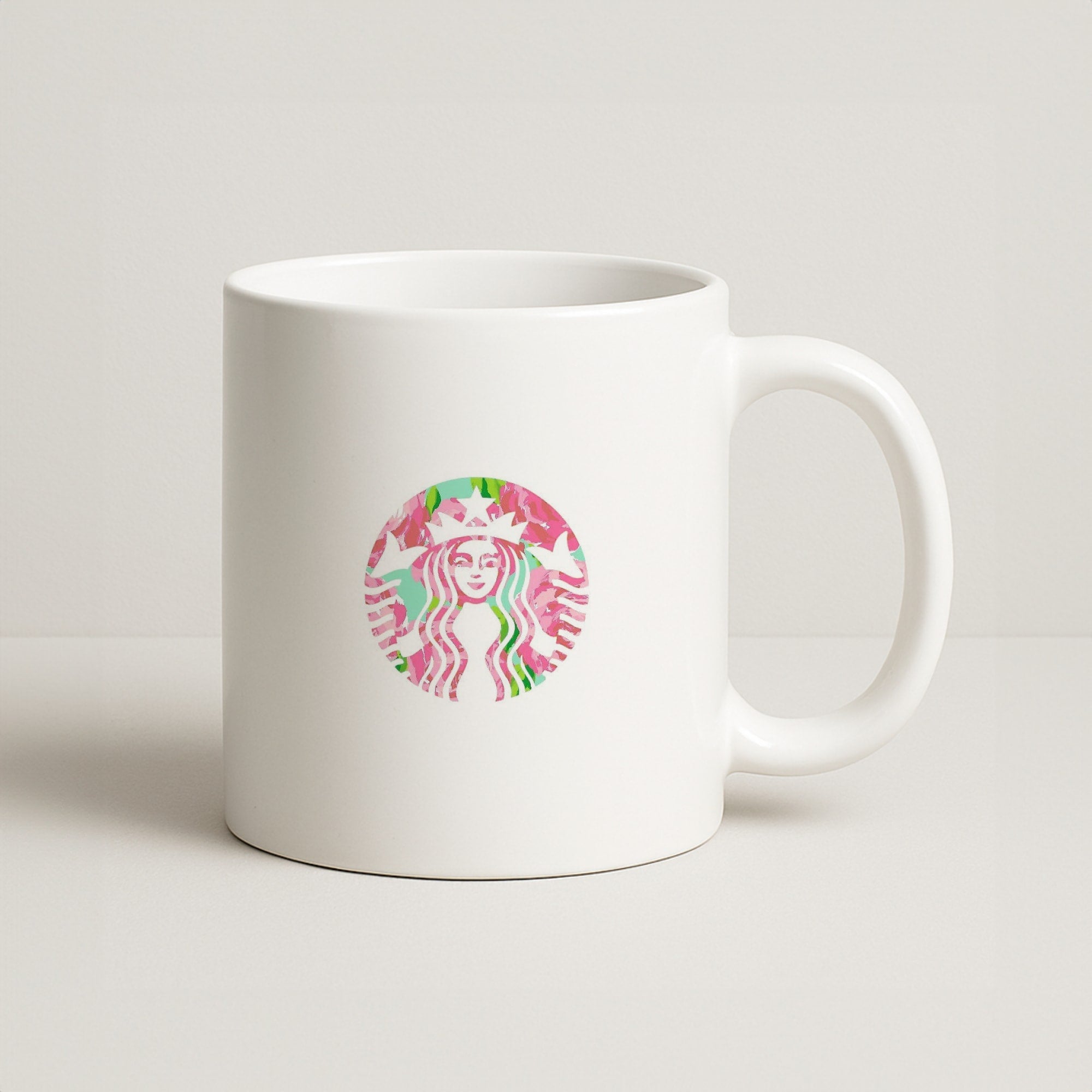 Pink Coffee Logo Coffee Mug