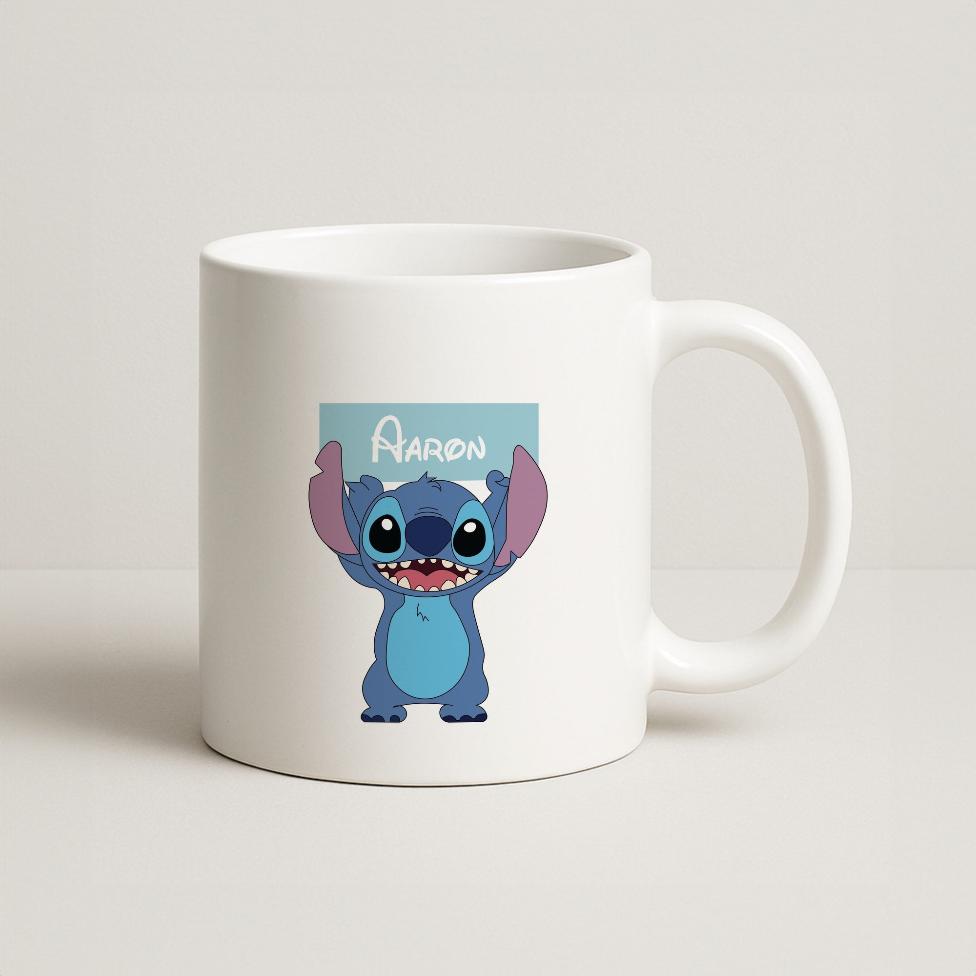 Standing Blue Alien - Personalised Disney Coffee Mug