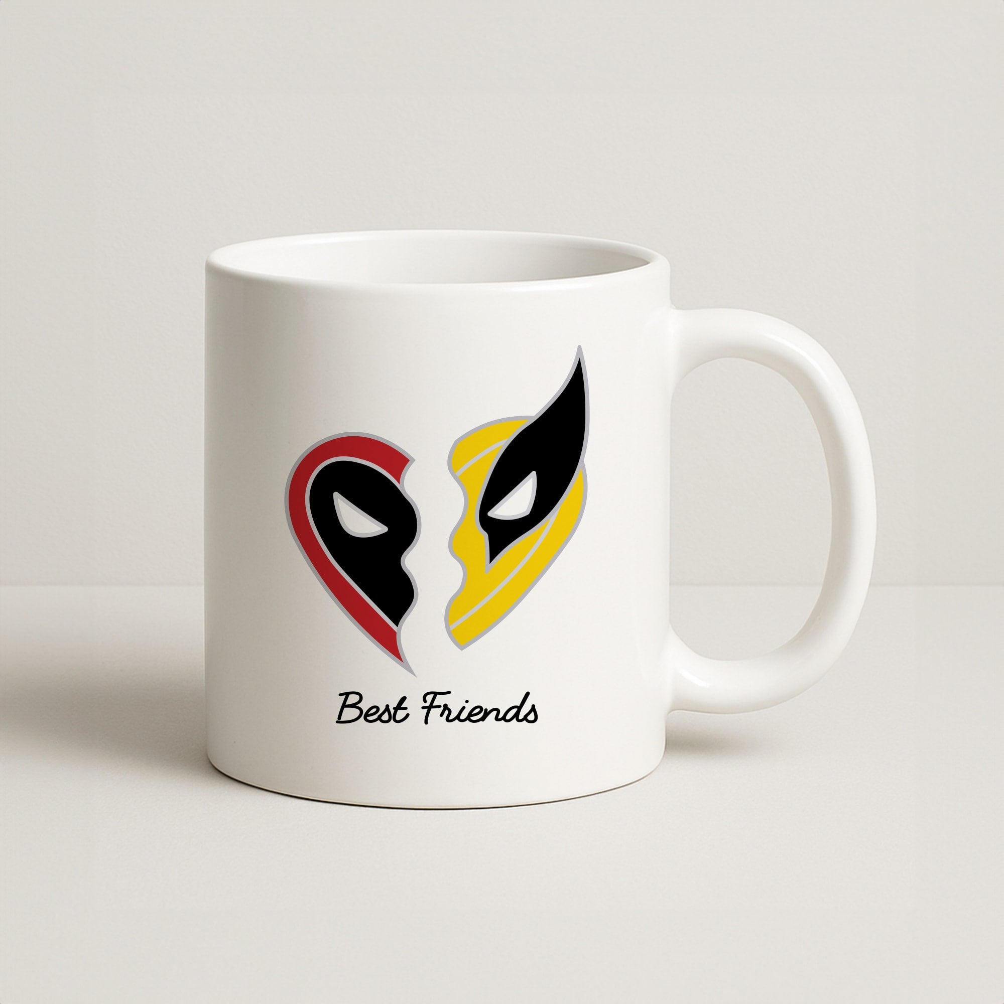 Superhero Best Friends Locket Coffee Mug