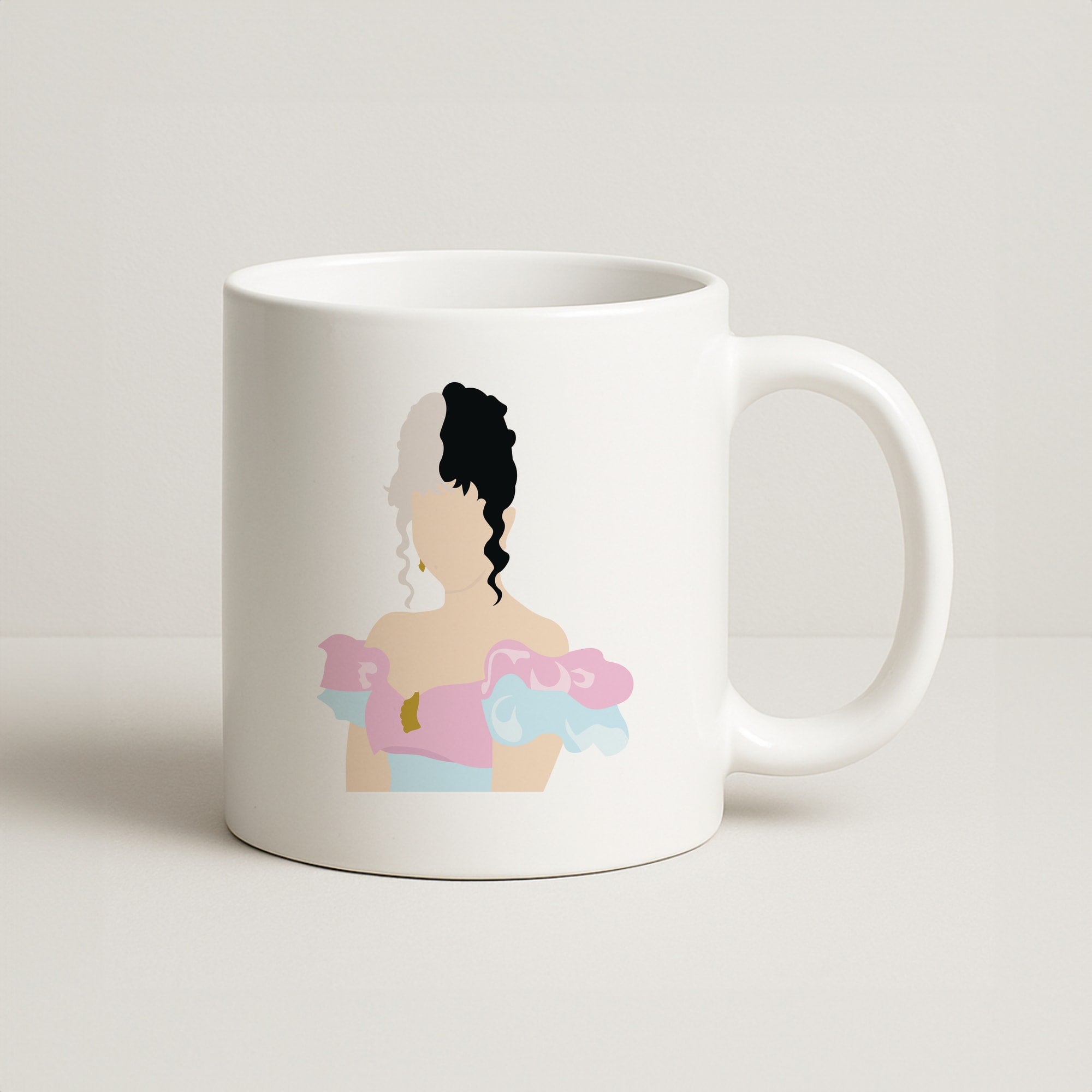 Blue And Pink Dress Coffee Mug