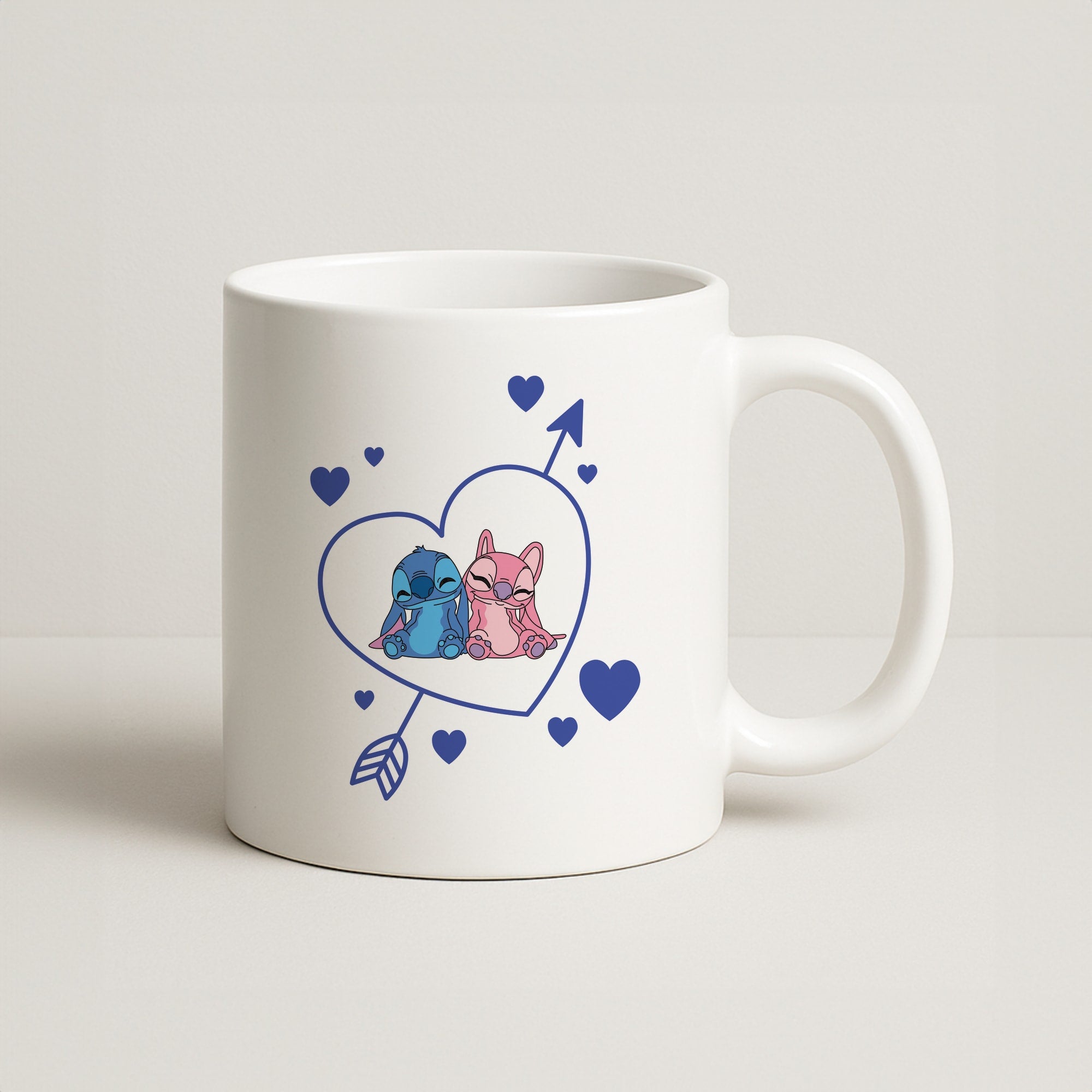 Arrow Heart - Pink Alien Coffee Mug