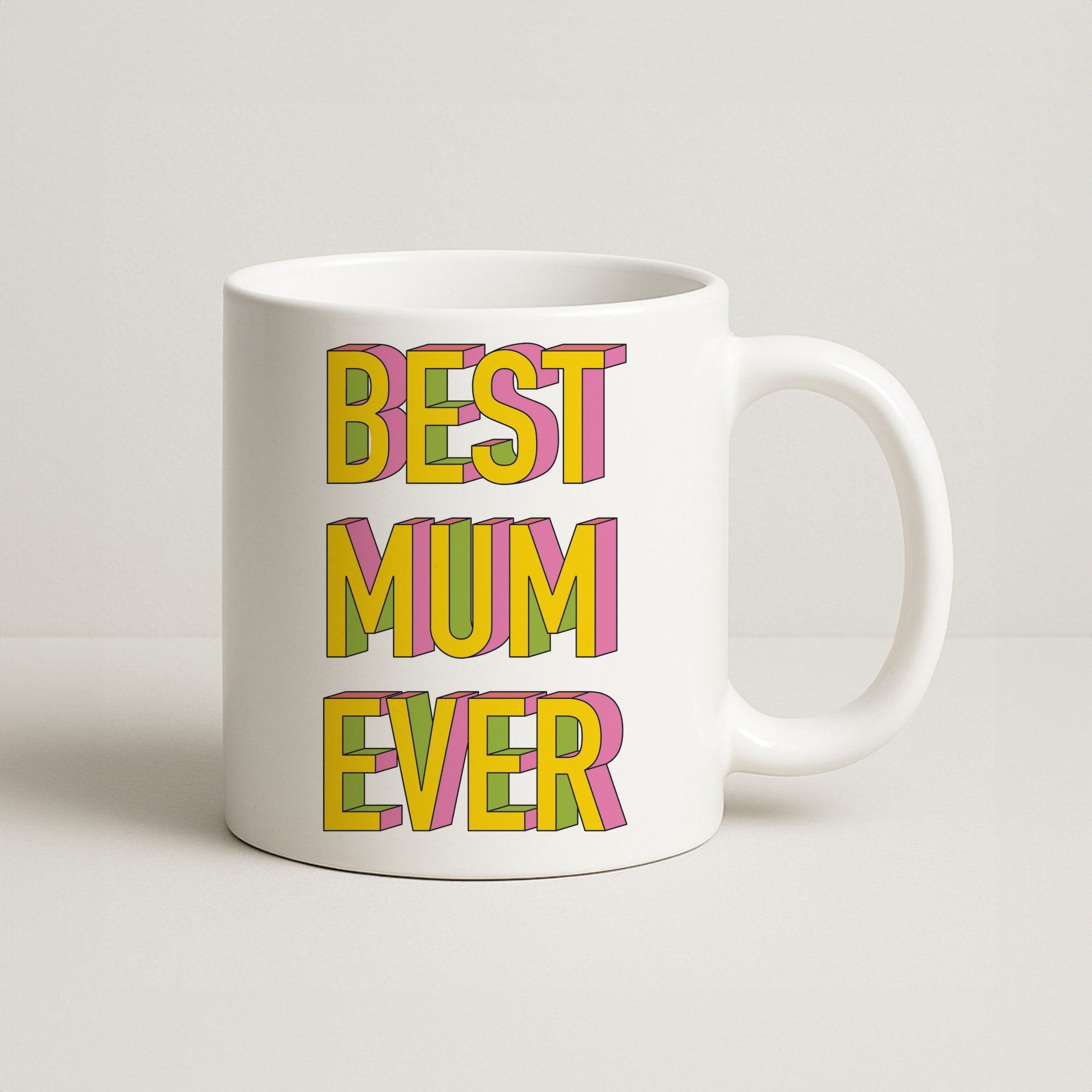 Geometric Best Mum Ever Coffee Mug