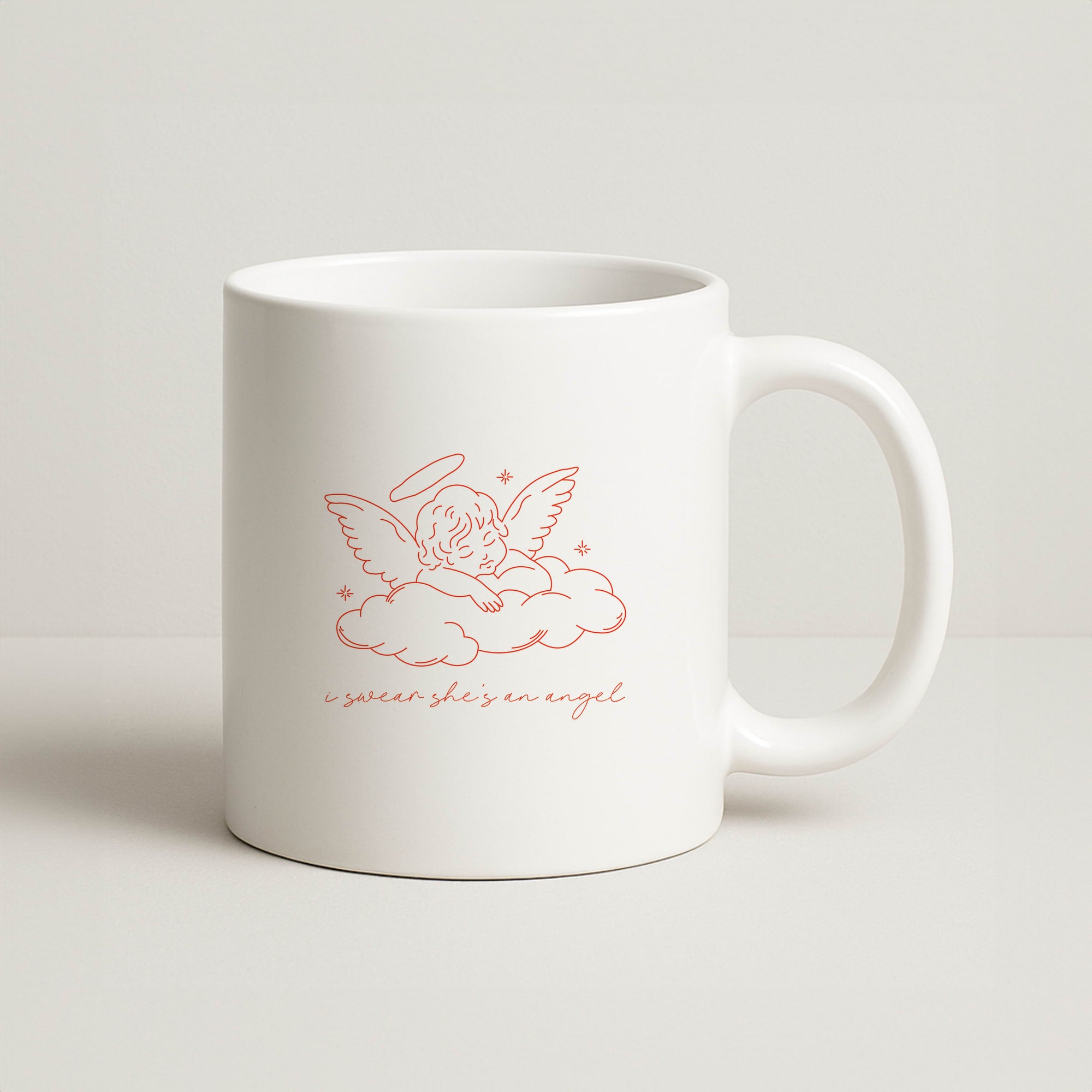 I Swear Shes An Angel - Clean Girl Aesthetic Coffee Mug