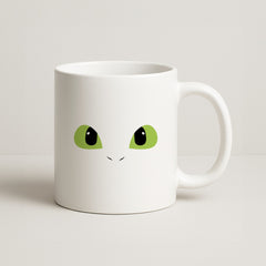 Black Fury Dragon Face Mug