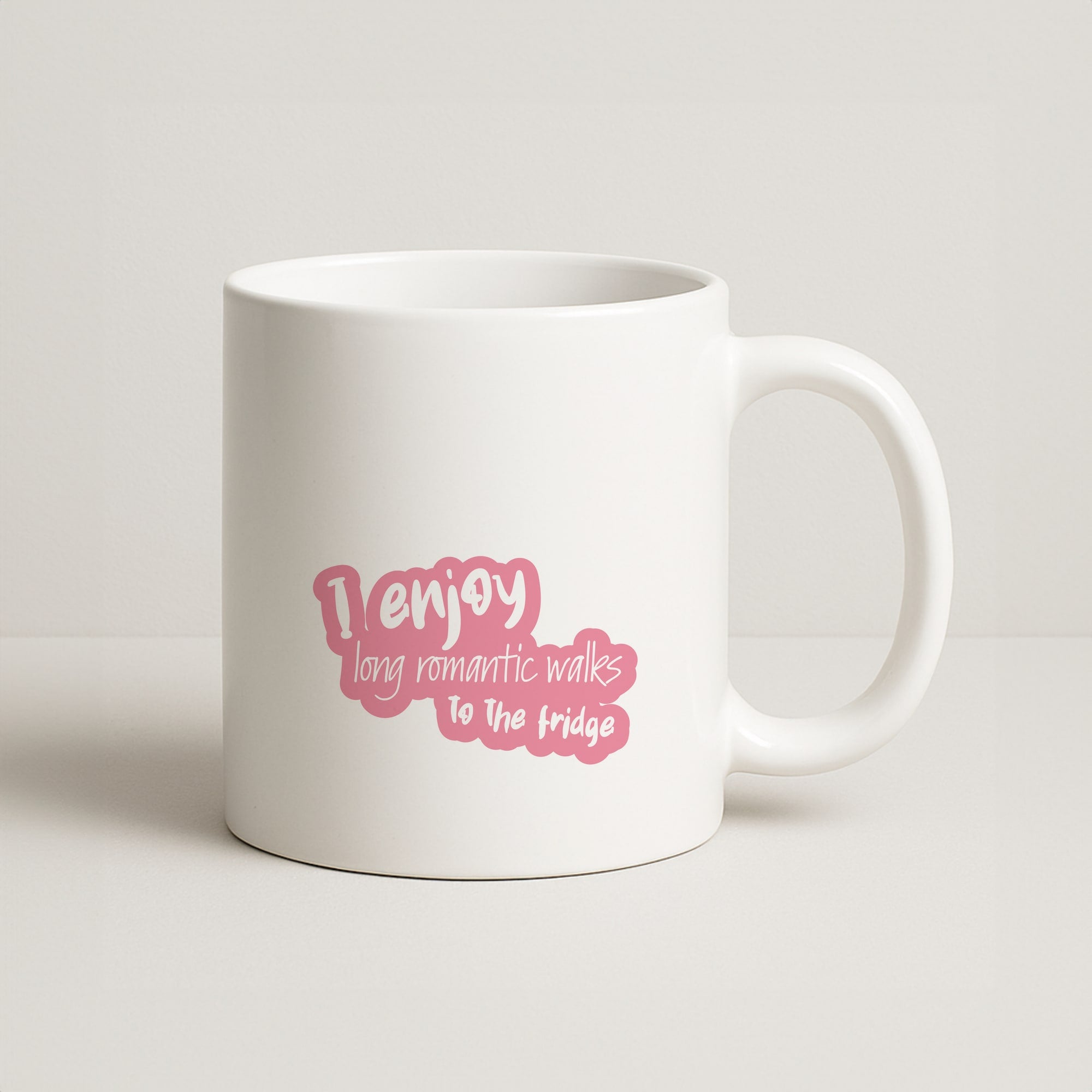 I Enjoy Long Romantic Walks - Funny Quotes Coffee Mug
