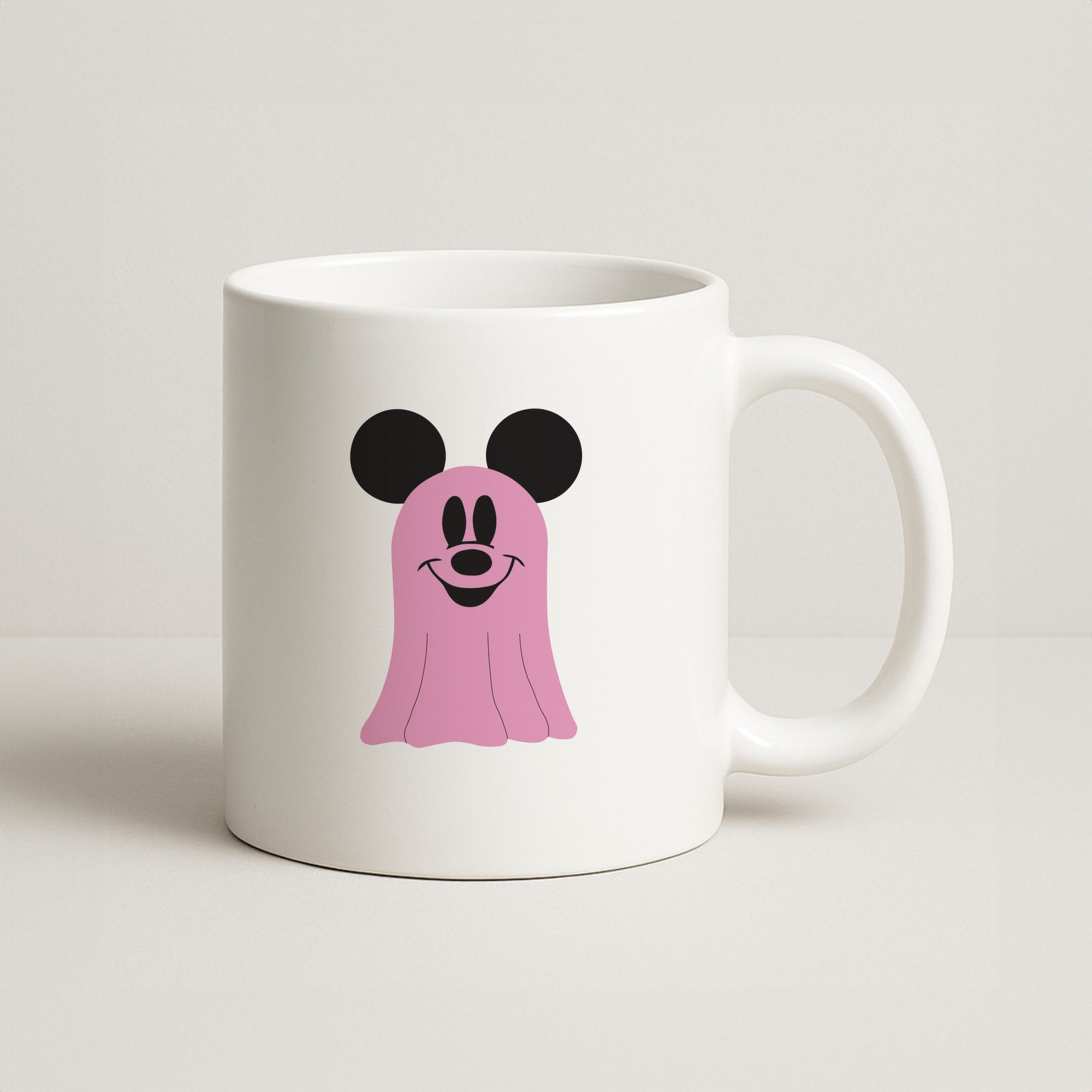 Mouse Ghost Pattern Halloween Coffee Mug