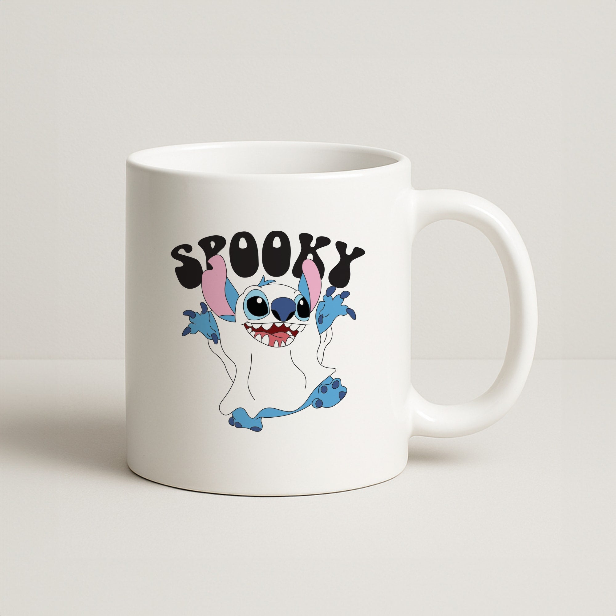 Spooky Cute Blue Alien Coffee Mug
