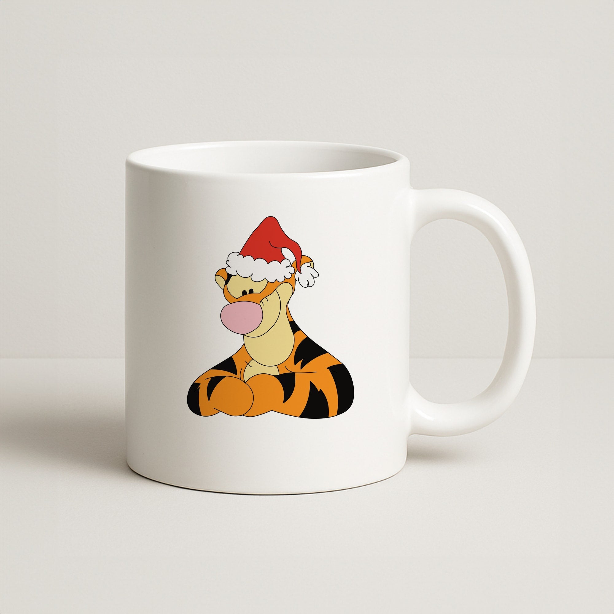Tiger Pattern Christmas Coffee Mug