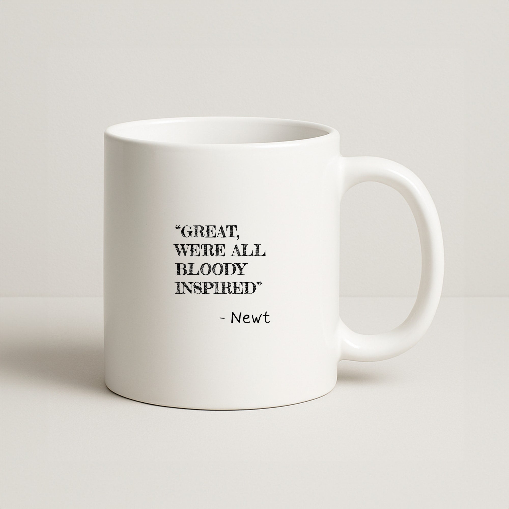 Great, We're All Bloody Inspired - Newt Coffee Mug
