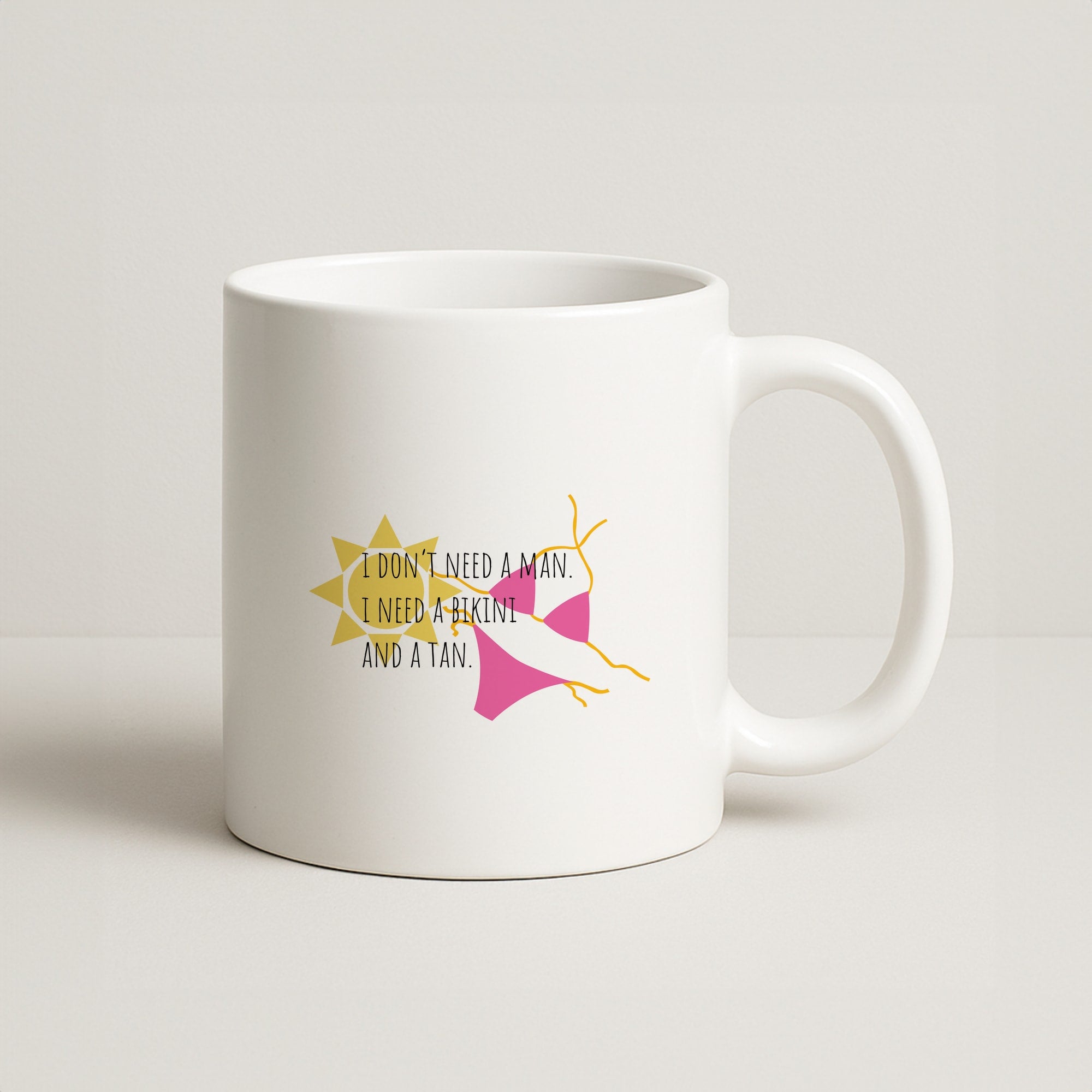 I Don't Need A Man - Summer Quotes Coffee Mug