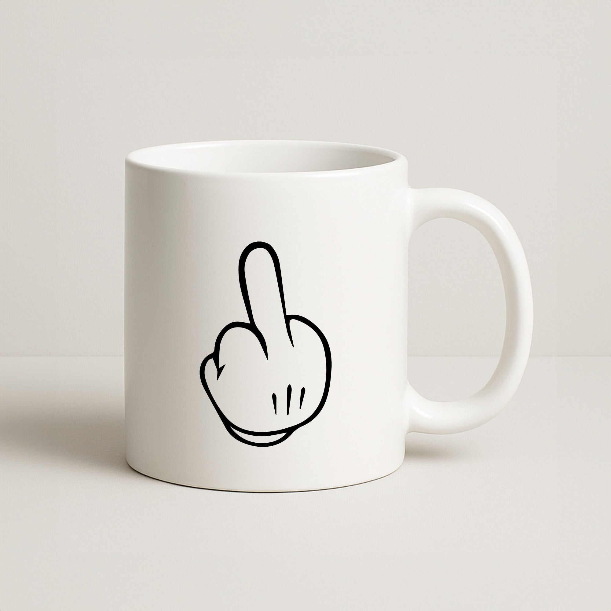 Fairytale Mouse Middle Finger Coffee Mug
