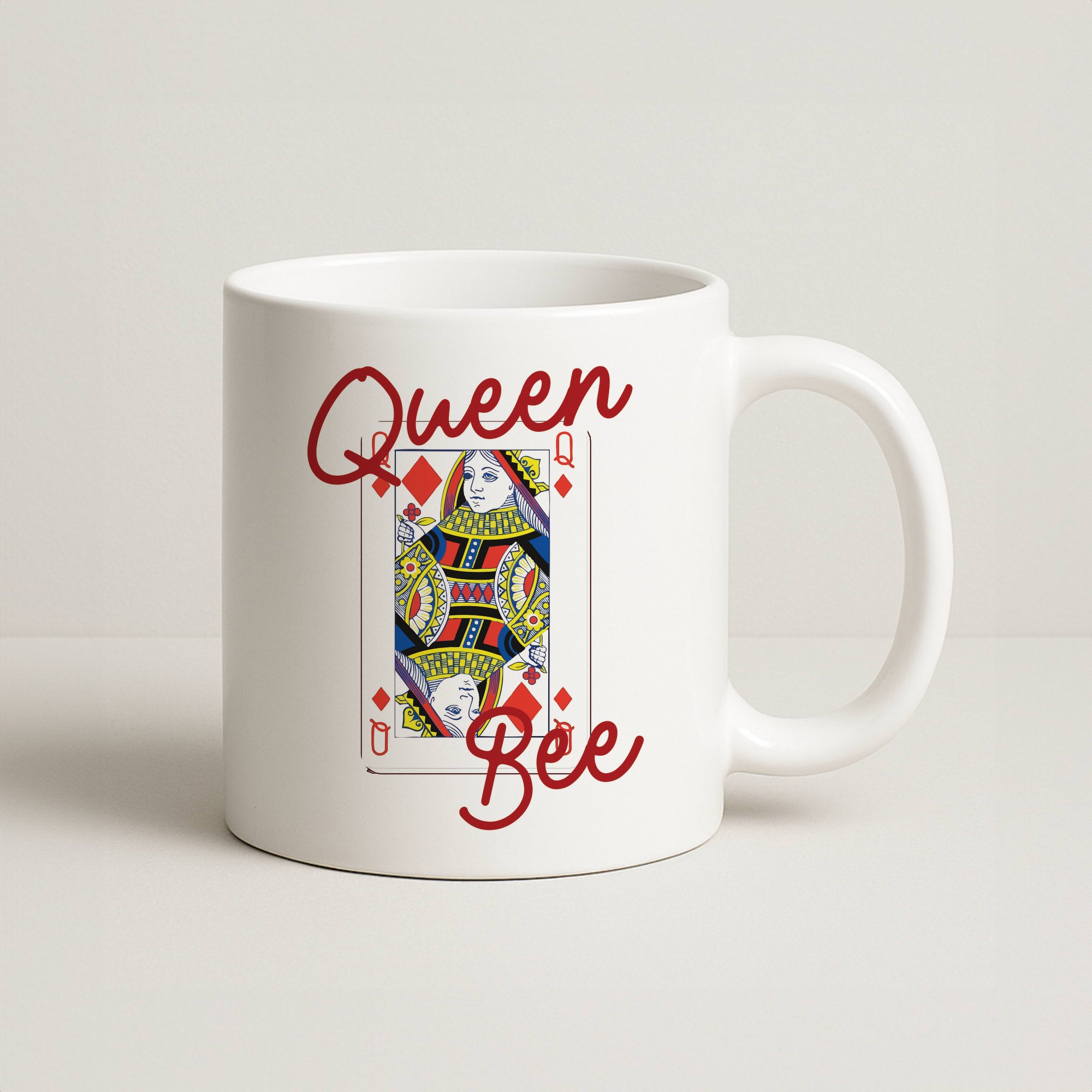Queen Bee Playing Card Coffee Mug