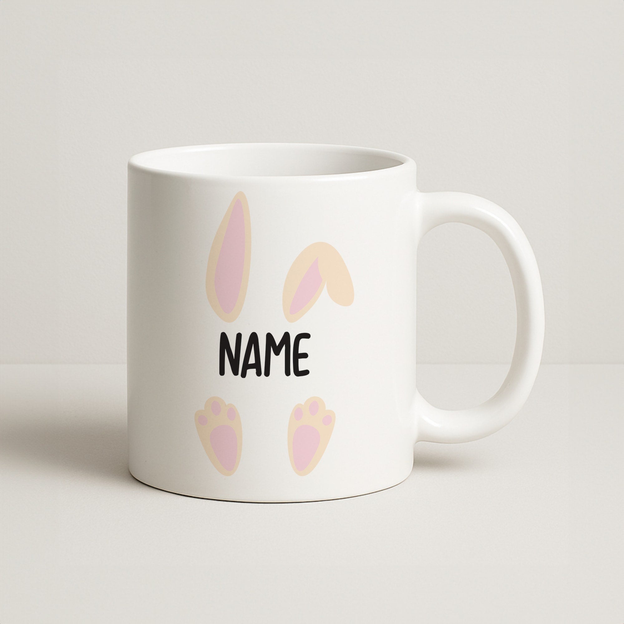 White Bunny Personalised Coffee Mug