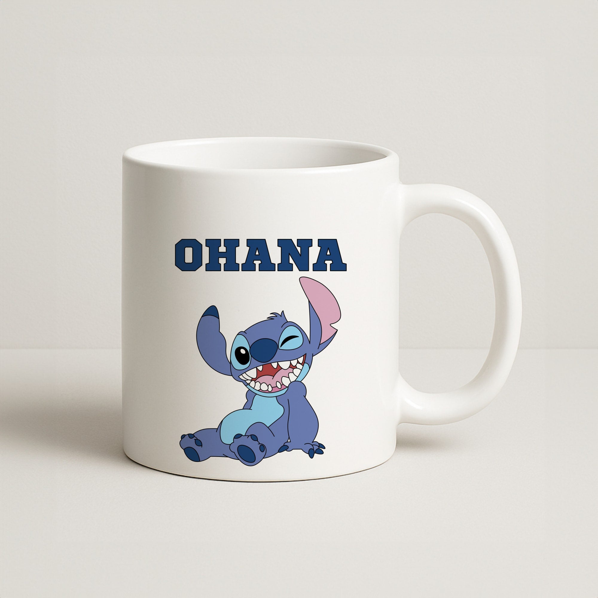 Blue Alien Ohana Coffee Mug