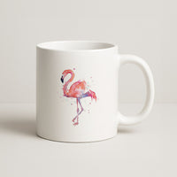 Watercolour Flamingo Painting Mug