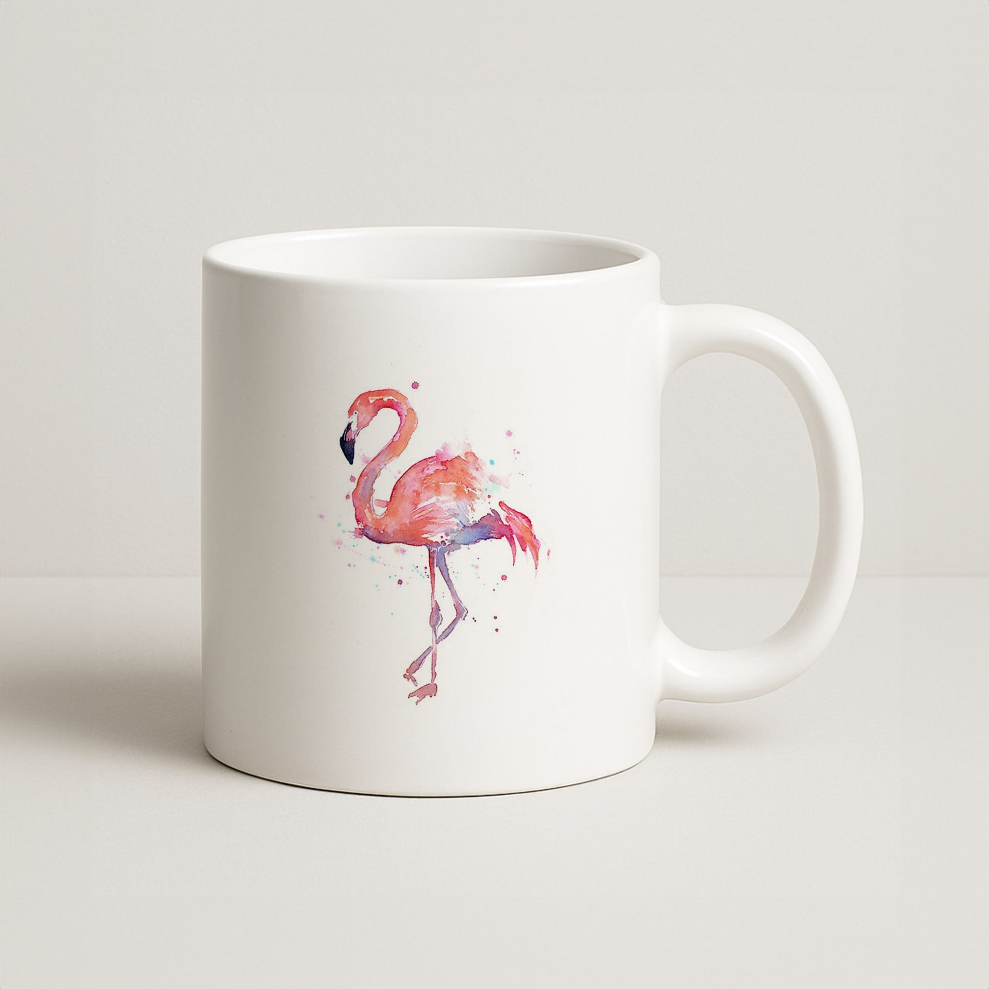 Watercolour Flamingo Painting Coffee Mug