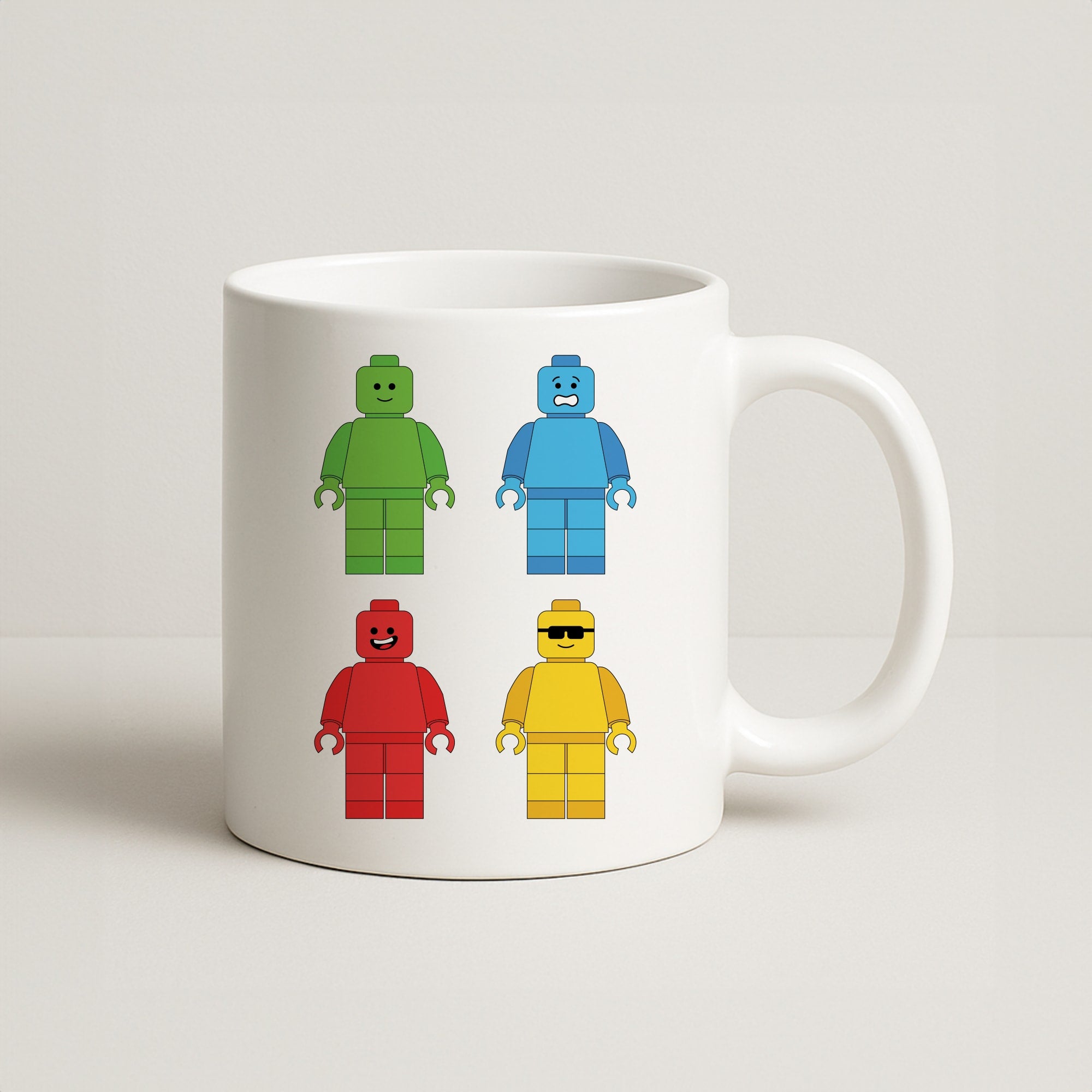 Bricks Figures Rainbow Coffee Mug