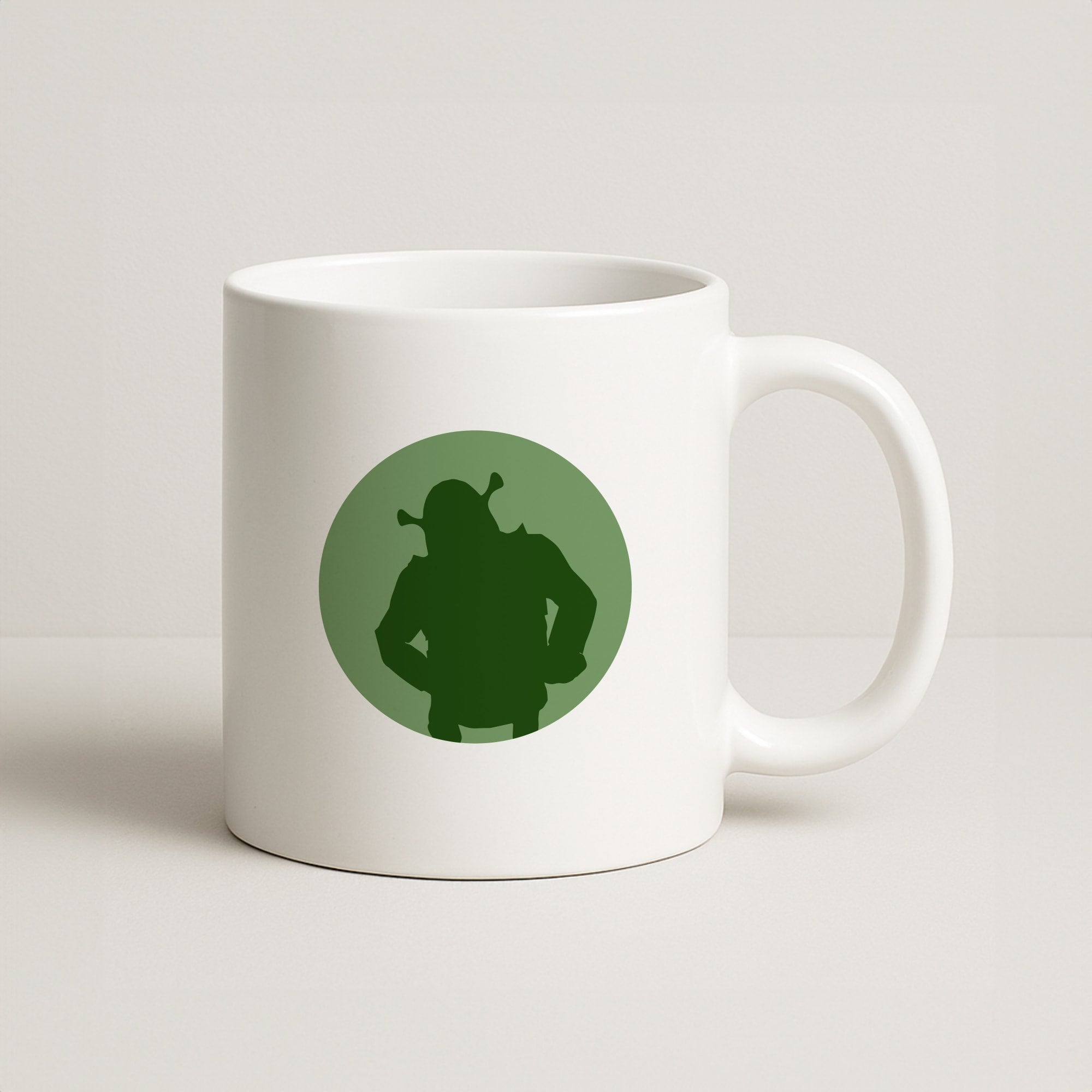 Green Ogre Outline Coffee Mug