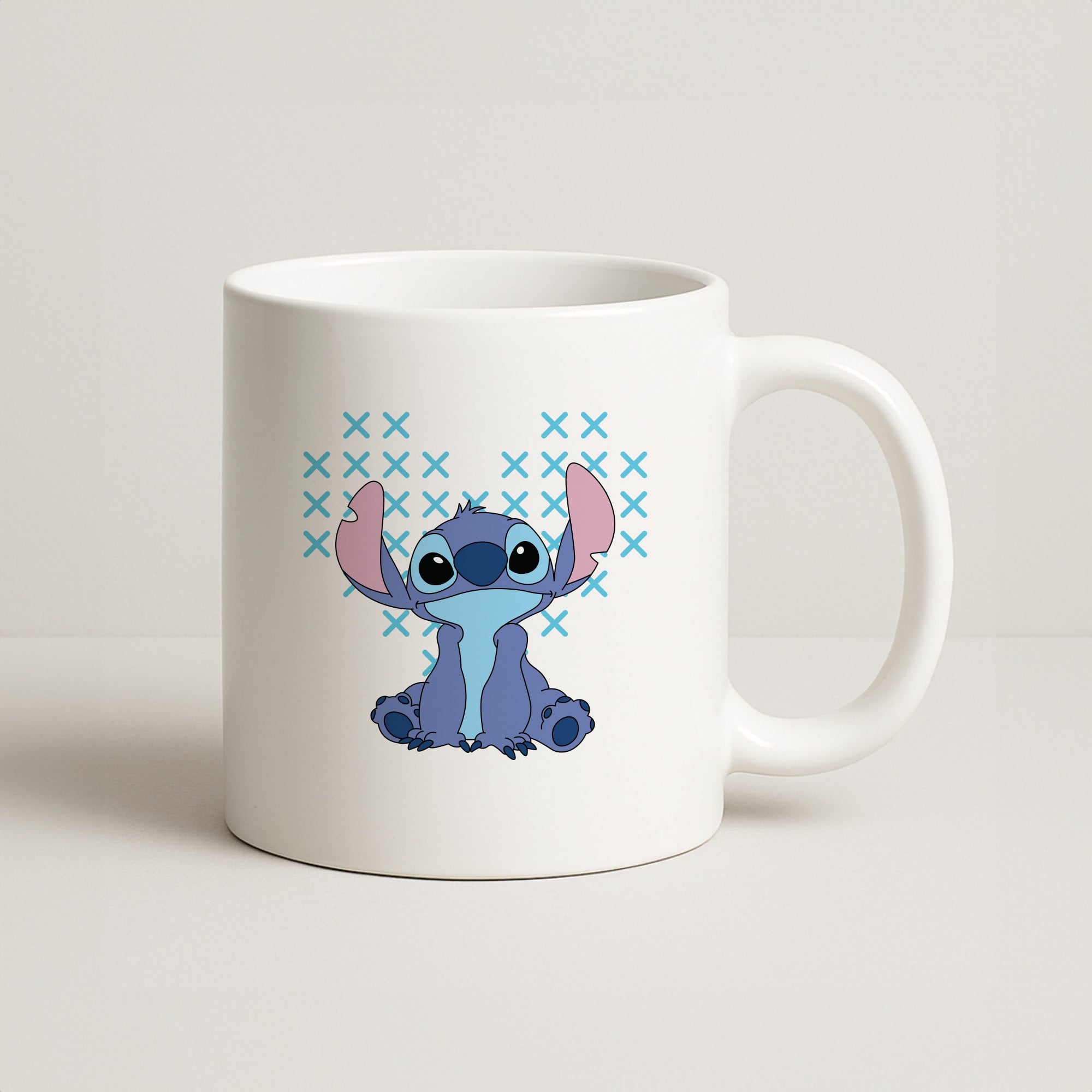 Blue Alien Hearts Coffee Mug