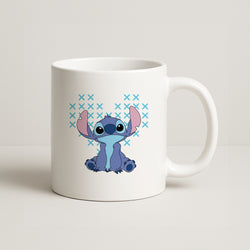 Blue Alien Hearts Coffee Mug