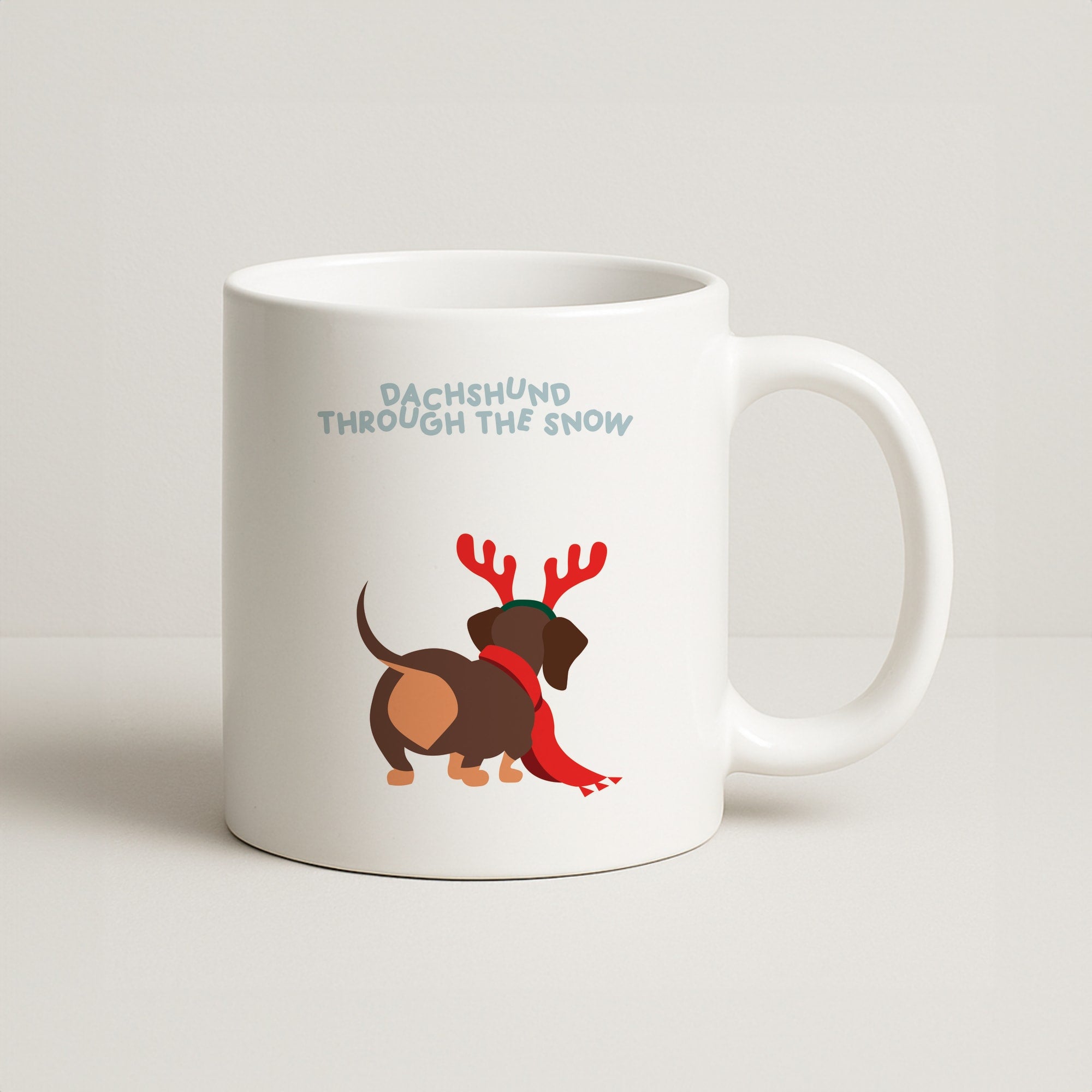 Dachshund Through The Snow - Christmas Coffee Mug