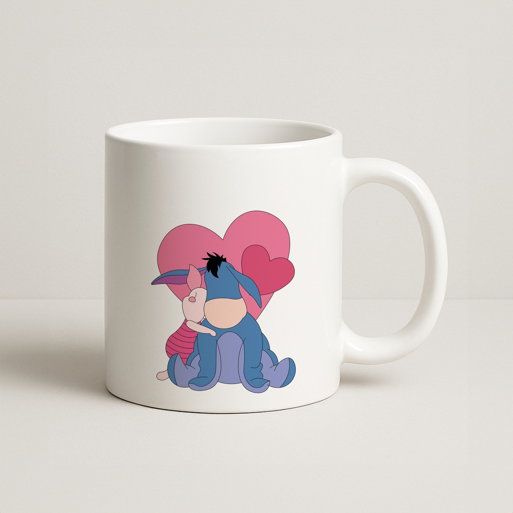 Donkey and Pig Valentine's Coffee Mug