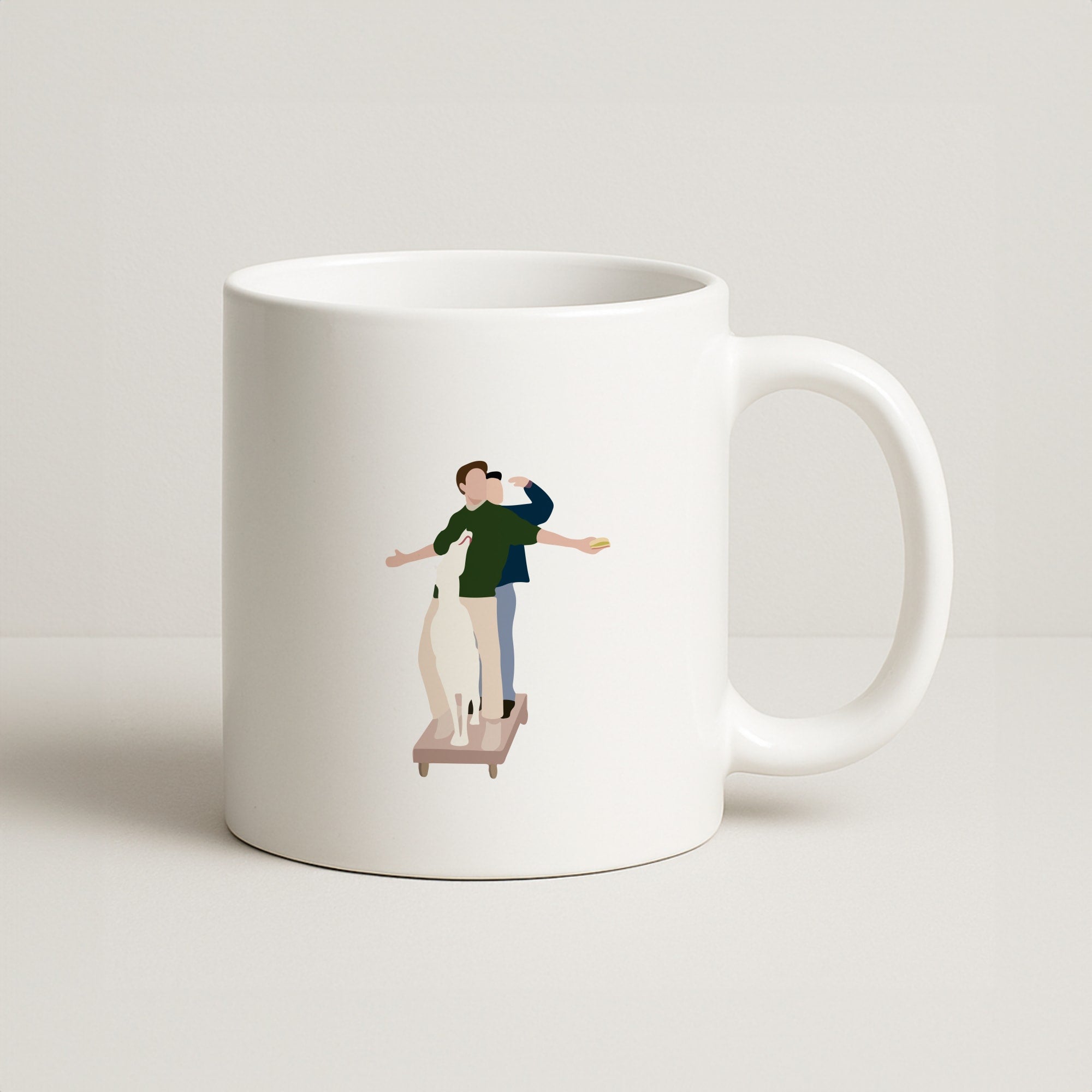 Two Men And A Dog Coffee Mug