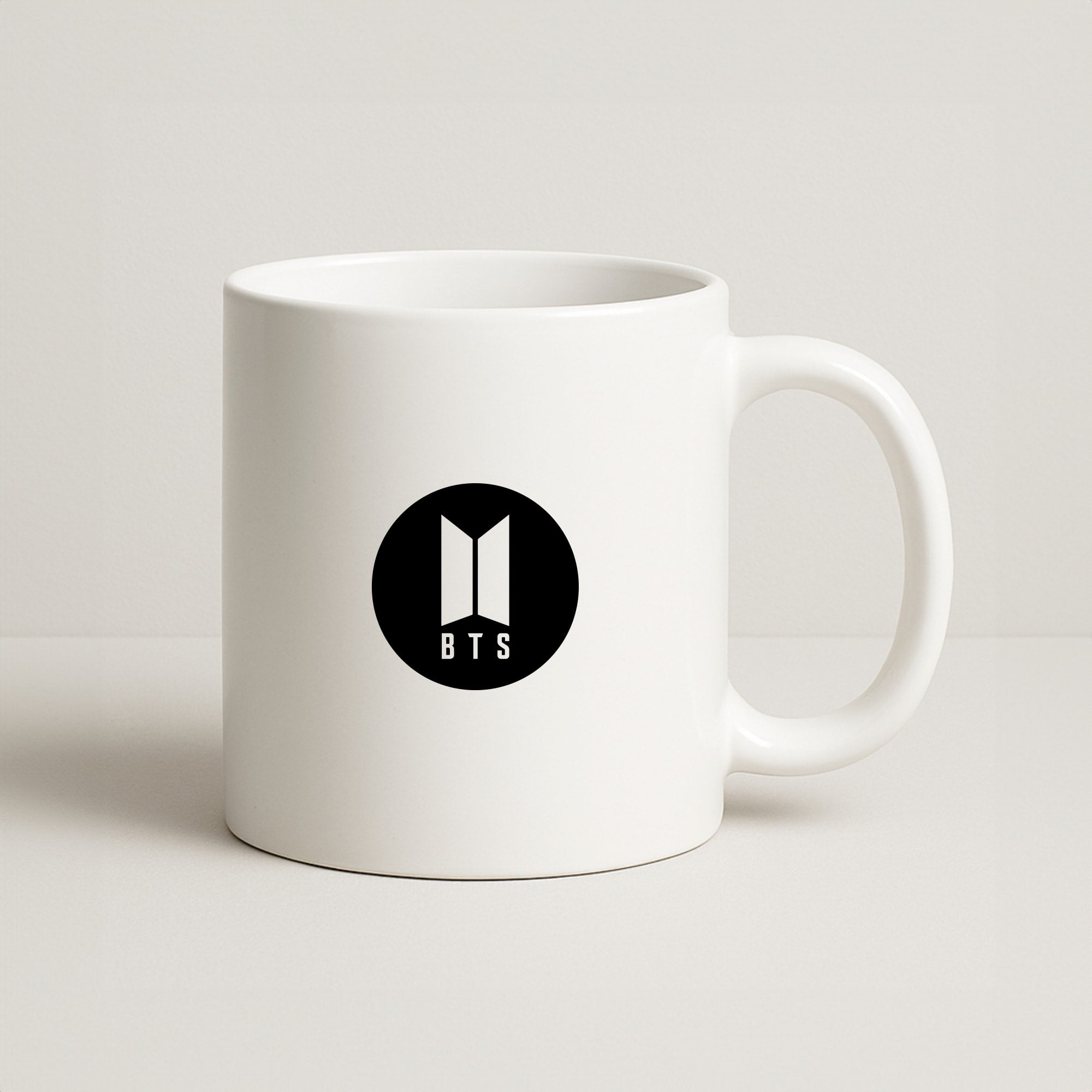 BTS logo Black - K Pop Coffee Mug