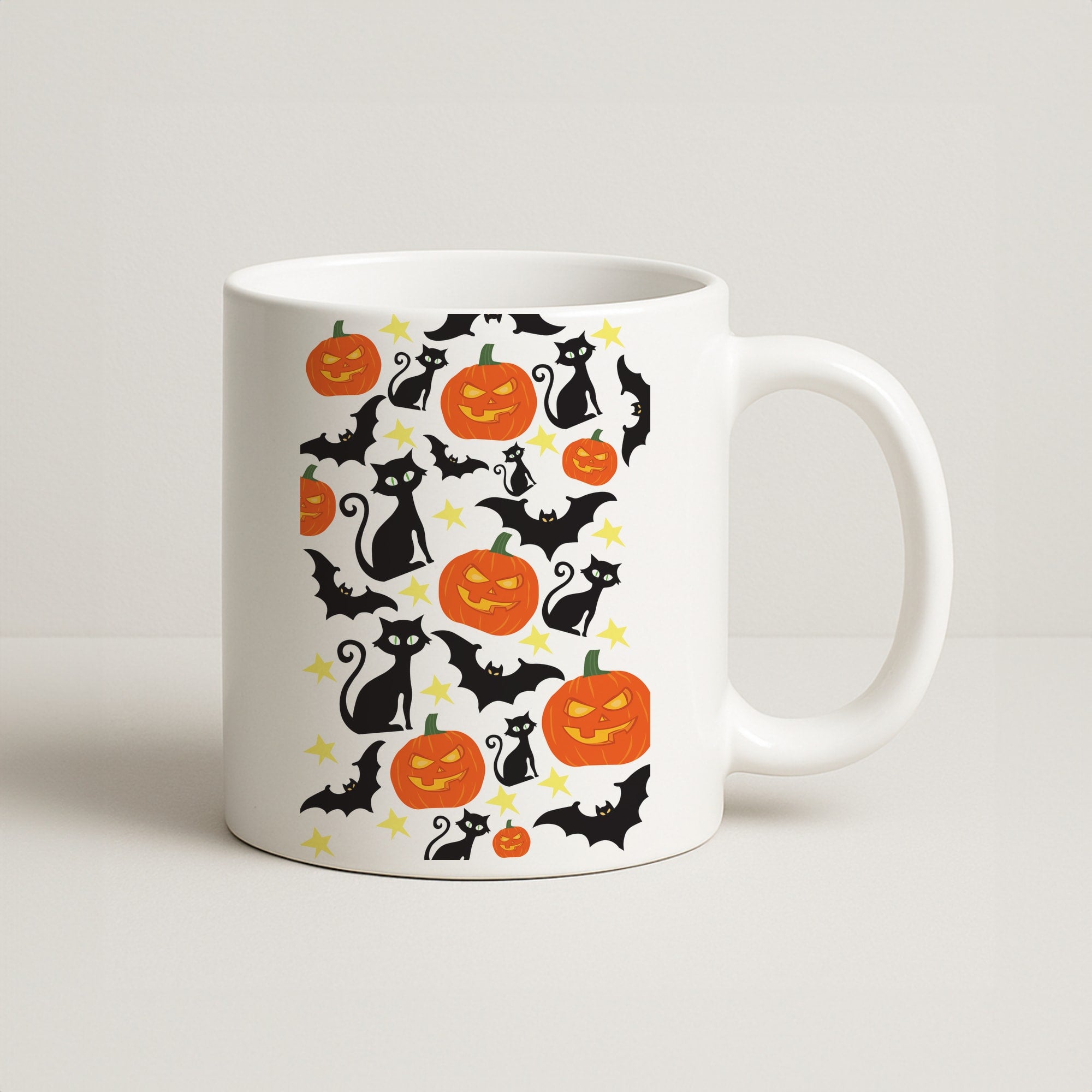 Pumpkin And Cats - Halloween Coffee Mug