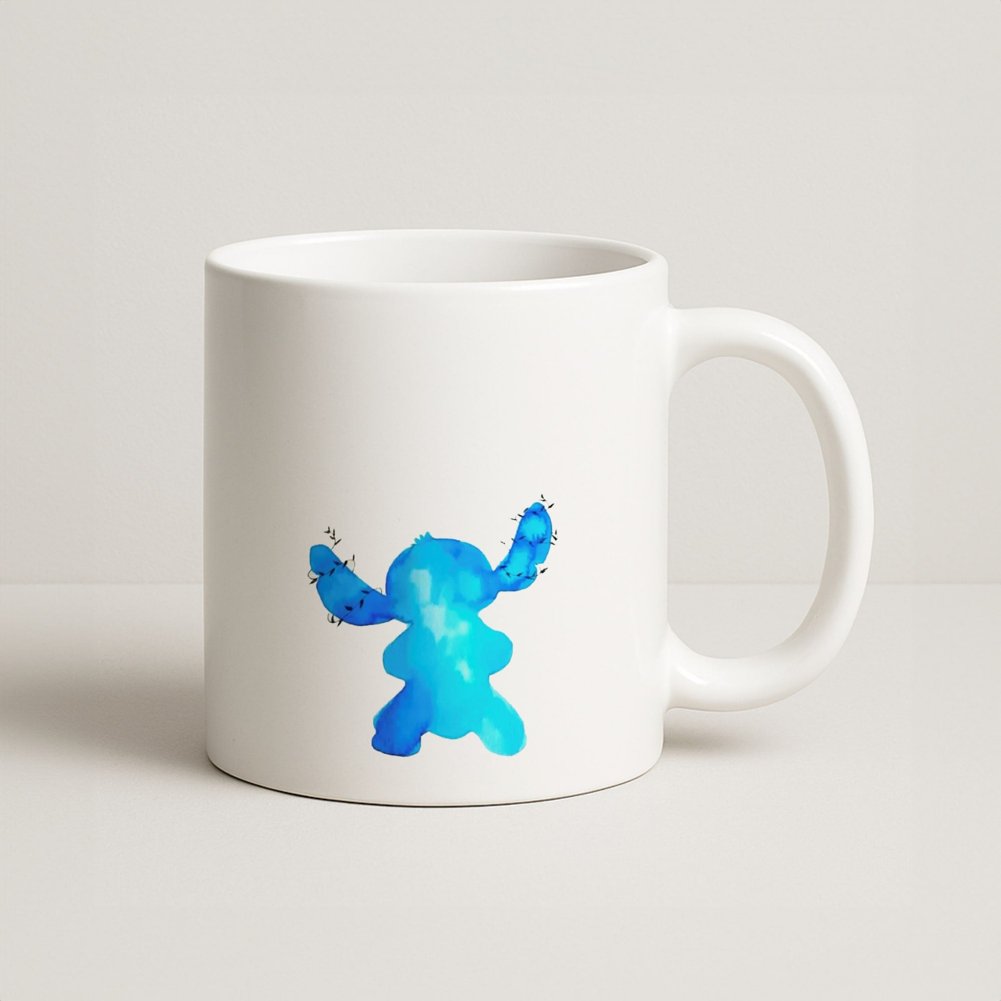 Watercolour Blue Alien Disney Coffee Mug