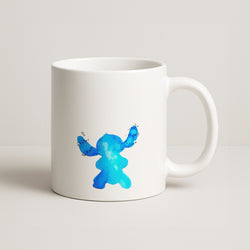 Watercolour Blue Alien Disney Coffee Mug