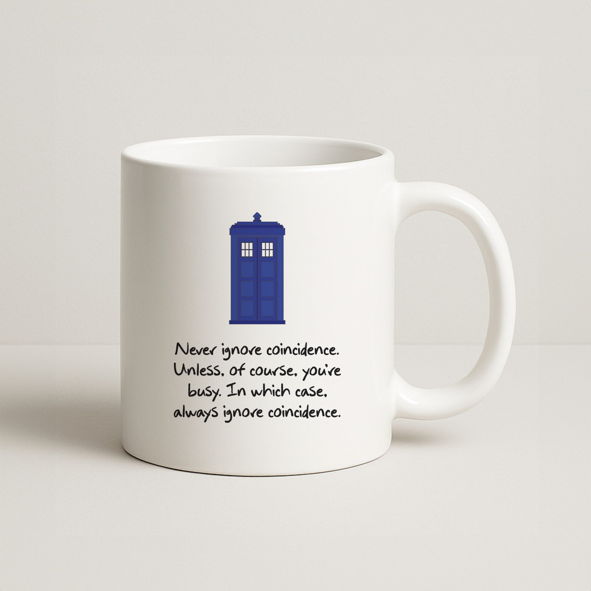 Never Ignore Coincidence Coffee Mug