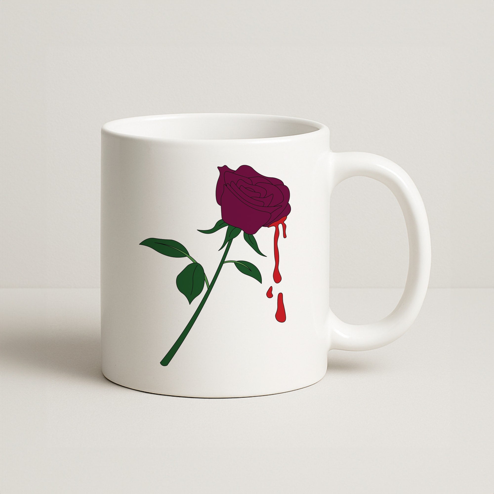 Dark Pink Rose Coffee Mug