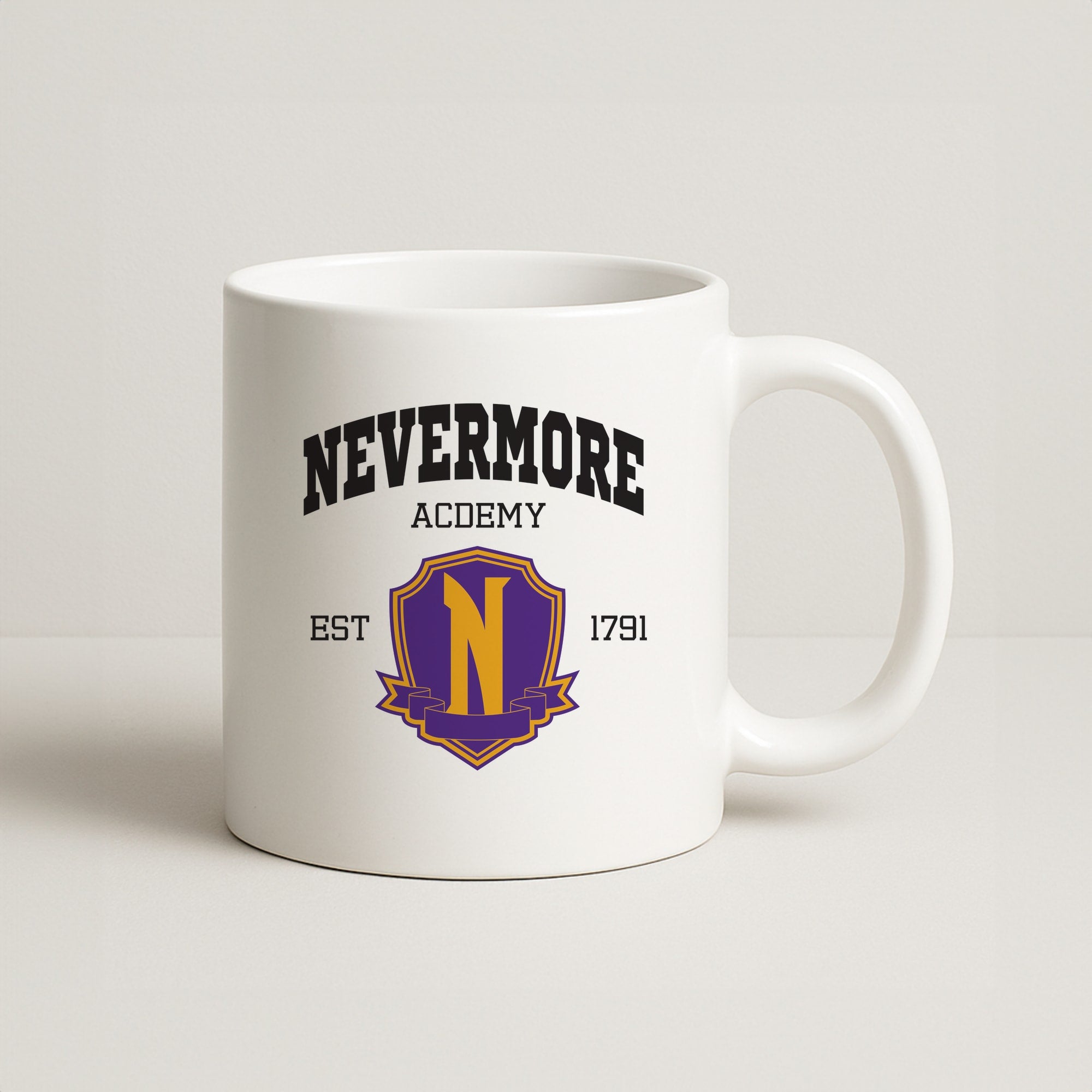 Addams Academy Purple Coffee Mug