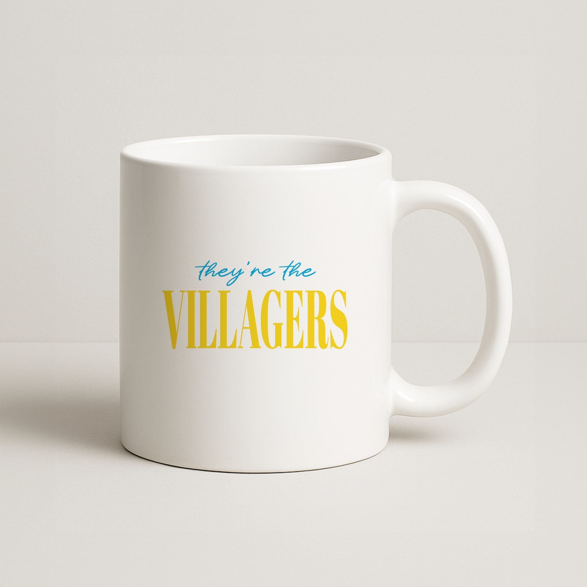 They're The Villagers Blue Coffee Mug