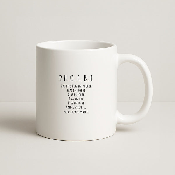 Spelling Phoebe Coffee Mug