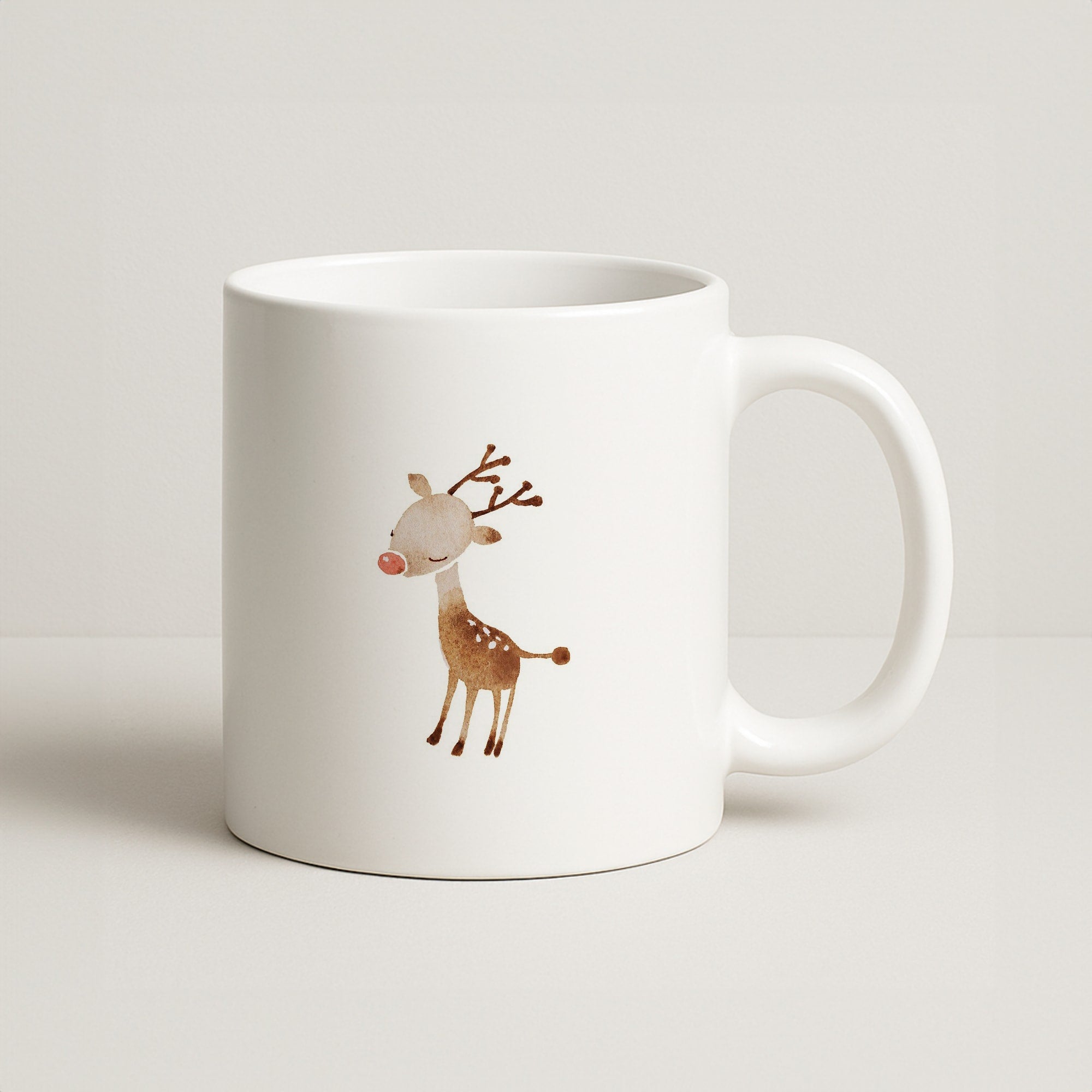 Watercolour Rudolph The Reindeer Coffee Mug