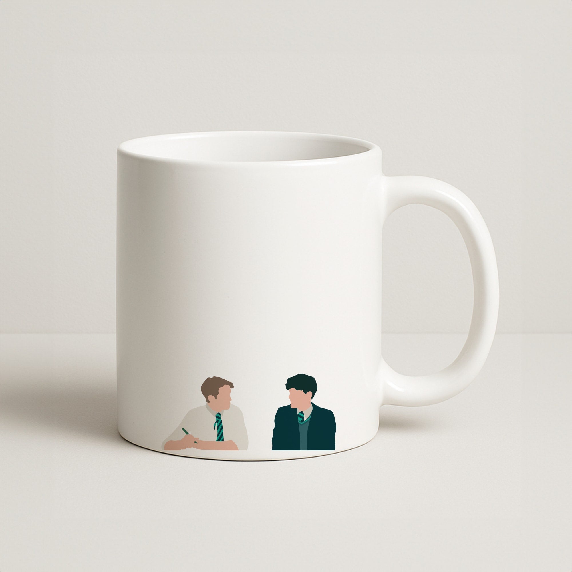 Blue And Yellow - Heart TV Coffee Mug