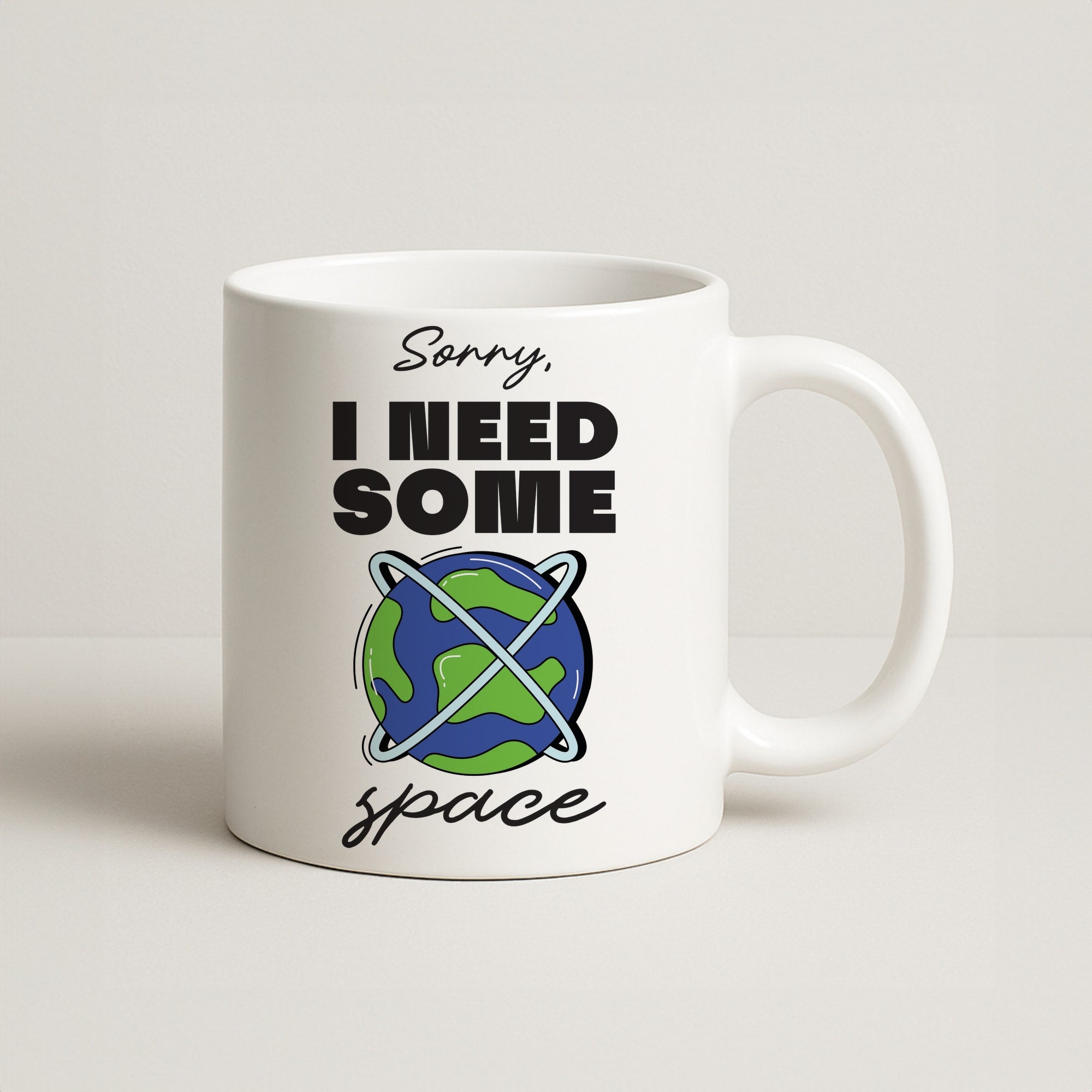 Cartoon I Need Some Space Coffee Mug