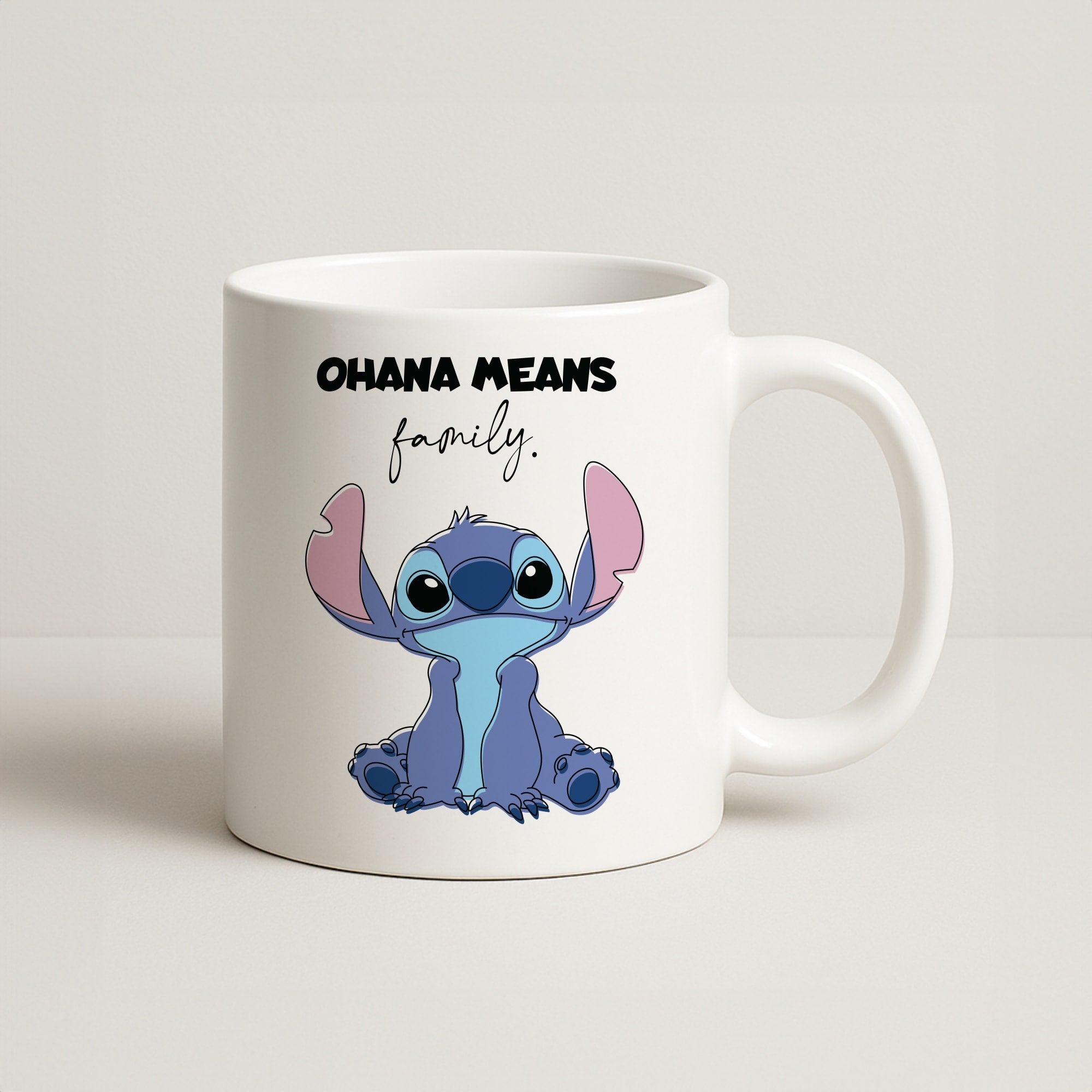 Ohana Means Family Pink Coffee Mug