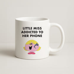 Little Miss Addicted To Her Phone - Aesthetic Quote Coffee Mug